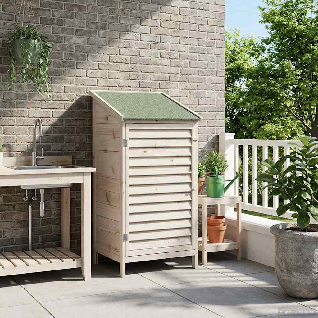 Capanno da Giardino con tetto Bianco 59 x 56 x 113,5 cm