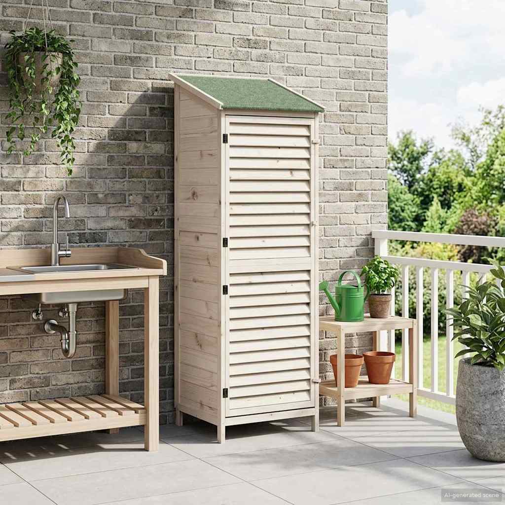 Capanno da Giardino con tetto Bianco 59 x 56 x 176 cm