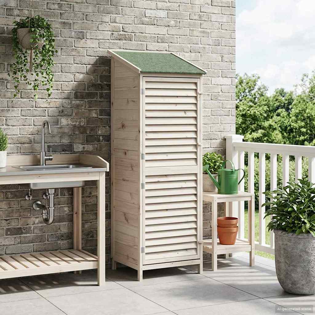 Capanno da Giardino con tetto Bianco 59 x 56 x 176 cm