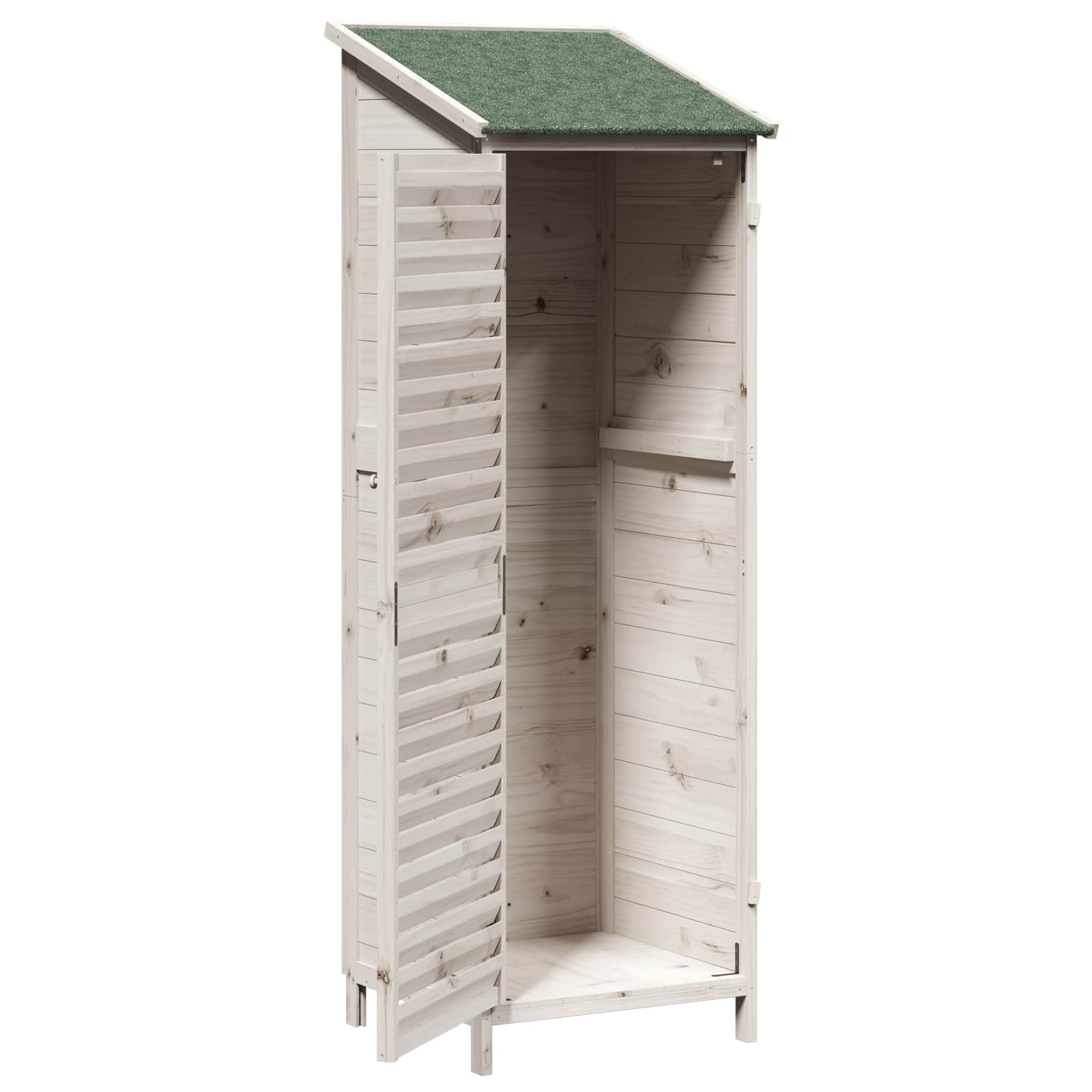 Capanno da Giardino con tetto Bianco 59 x 56 x 176 cm
