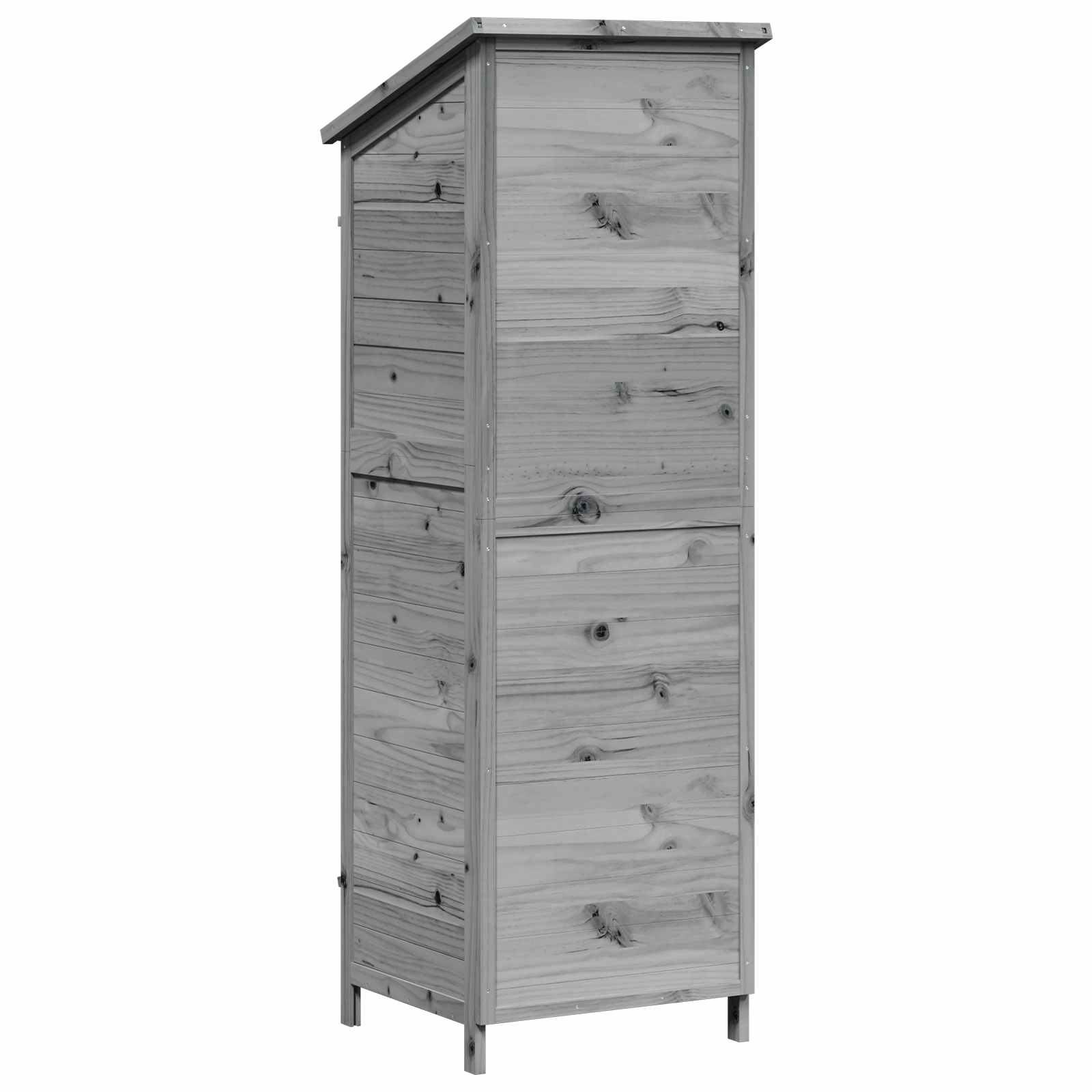 Capanno da Giardino con tetto Grigio 59 x 56 x 176 cm