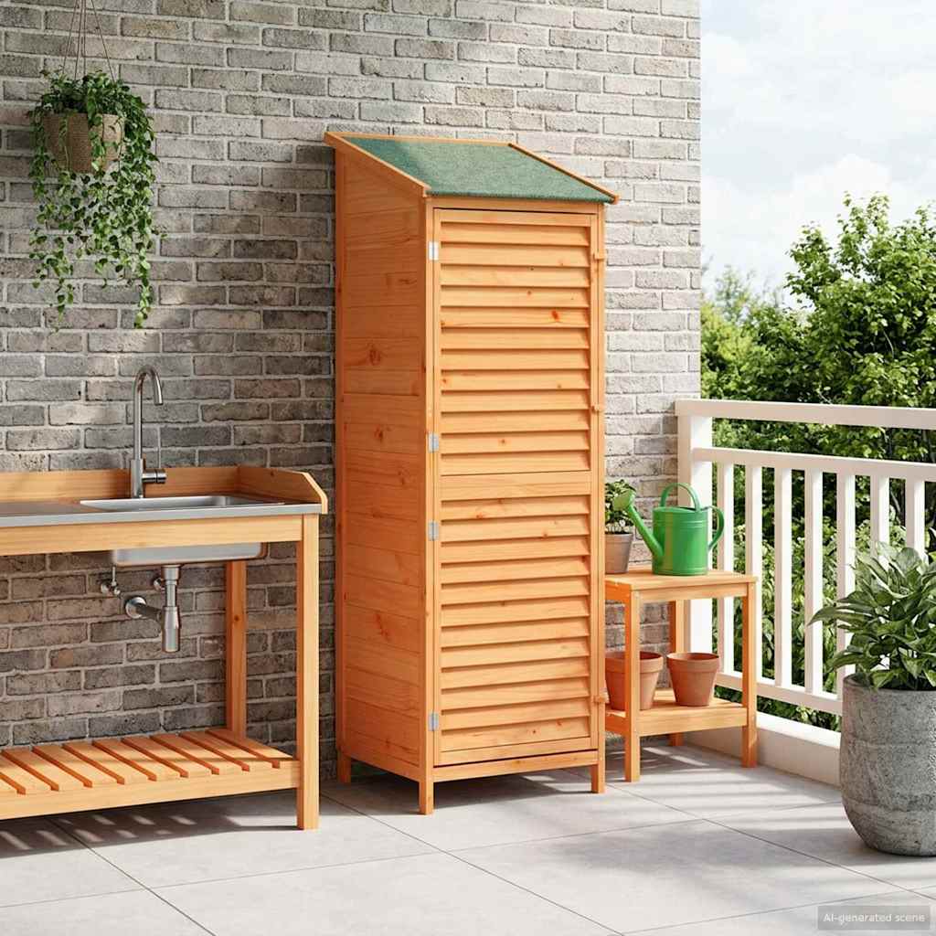 Capanno da Giardino con tetto Marrone 59 x 56 x 176 cm