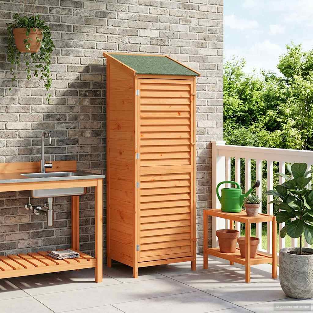 Capanno da Giardino con tetto Marrone 59 x 56 x 176 cm