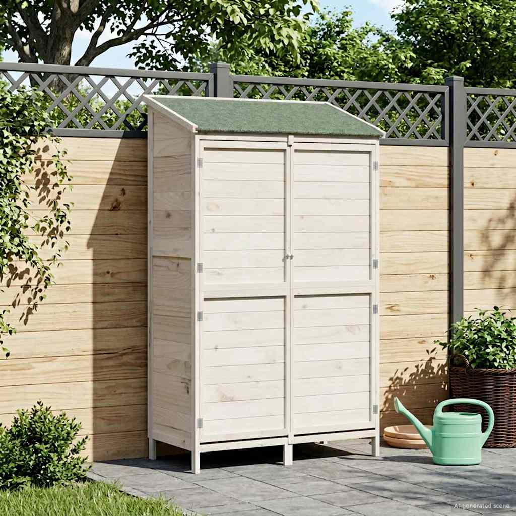 Capanno da Giardino con tetto Bianco 106 x 56 x 176,5 cm