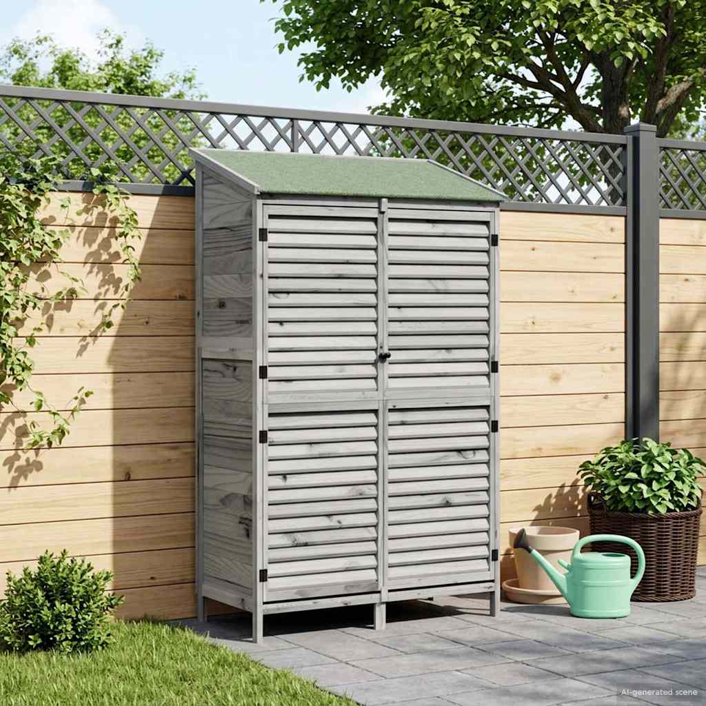 Capanno da Giardino con tetto Grigio 106 x 56 x 176,5 cm