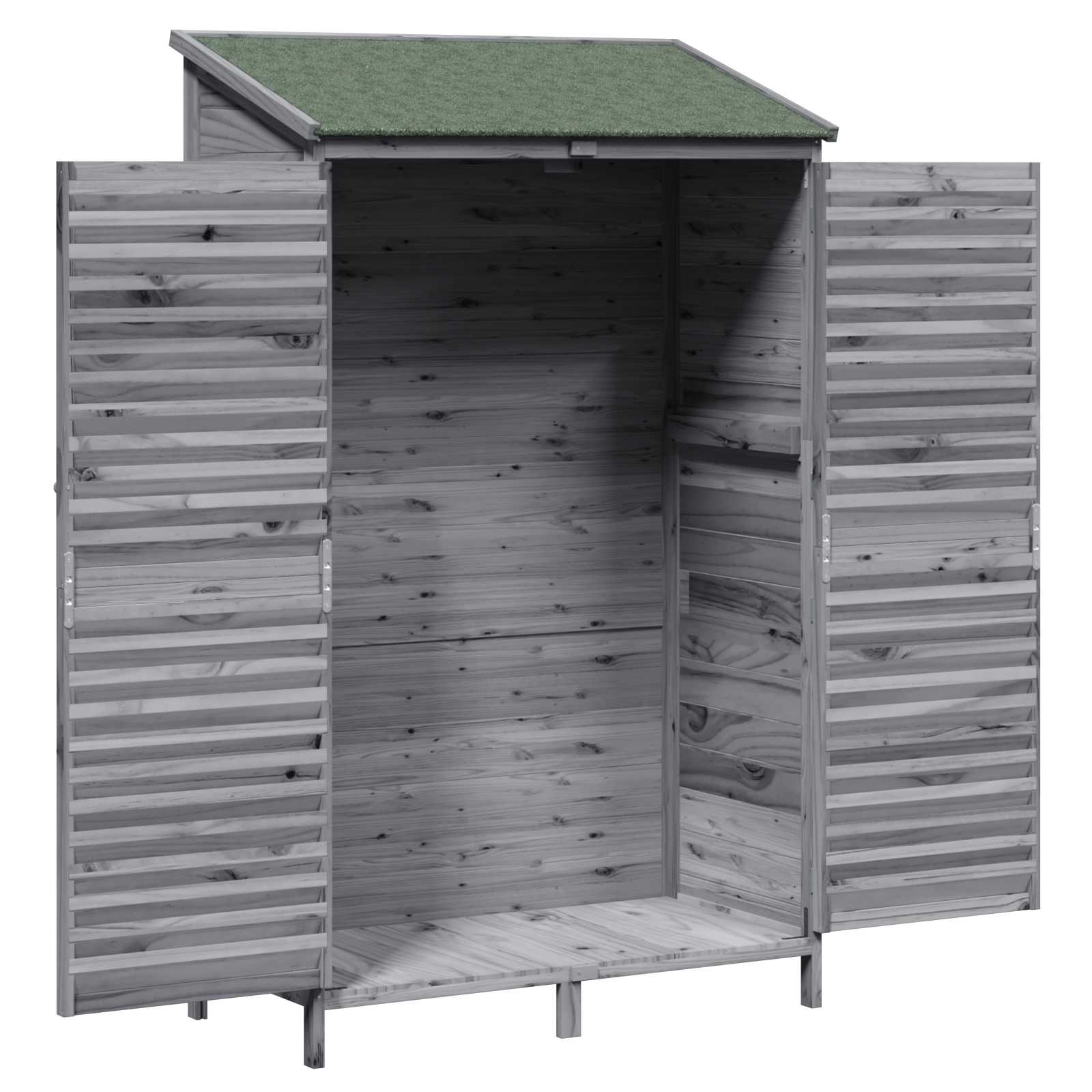 Capanno da Giardino con tetto Grigio 106 x 56 x 176,5 cm
