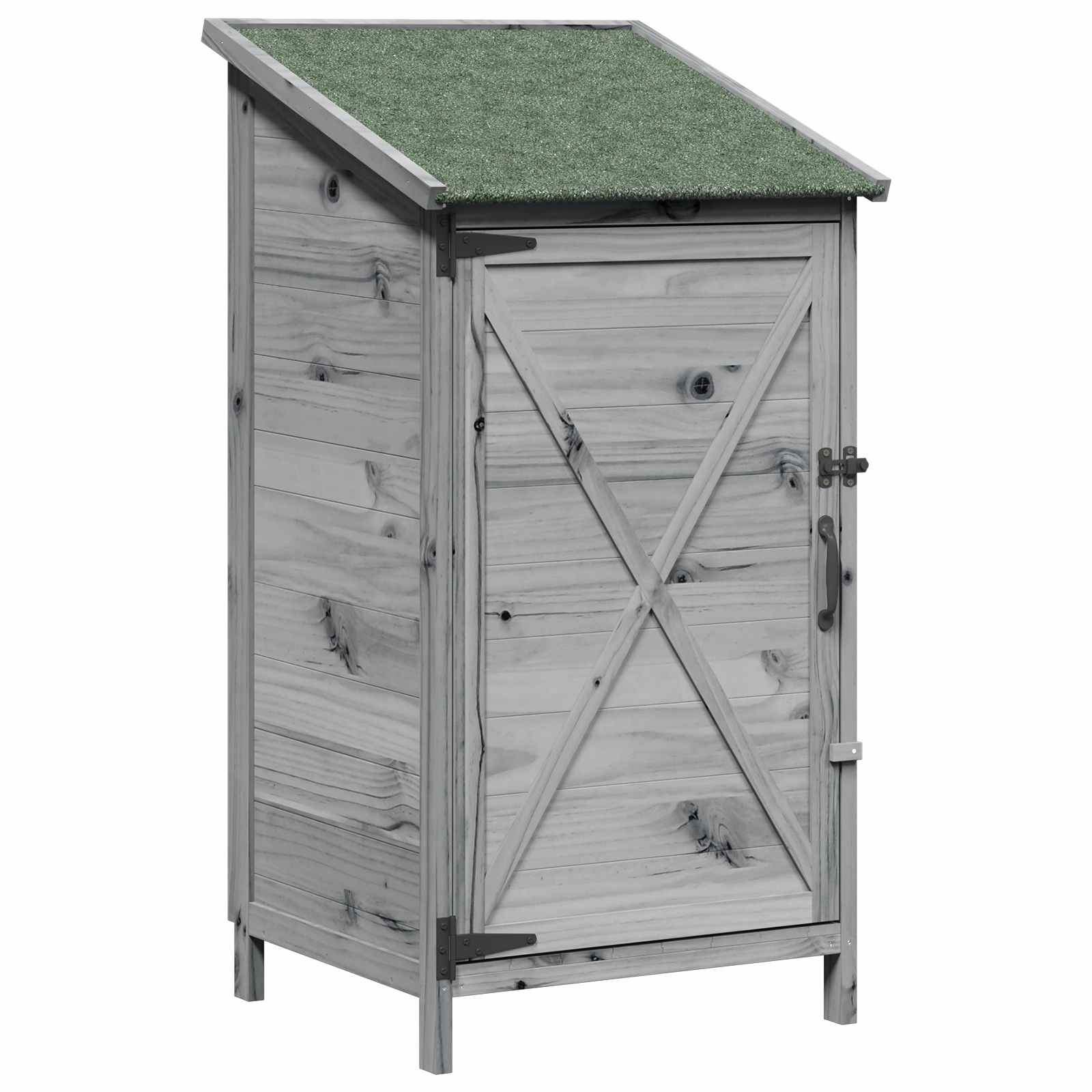 Capanno da Giardino Grigio 59,5 x 56 x 113,5 cm