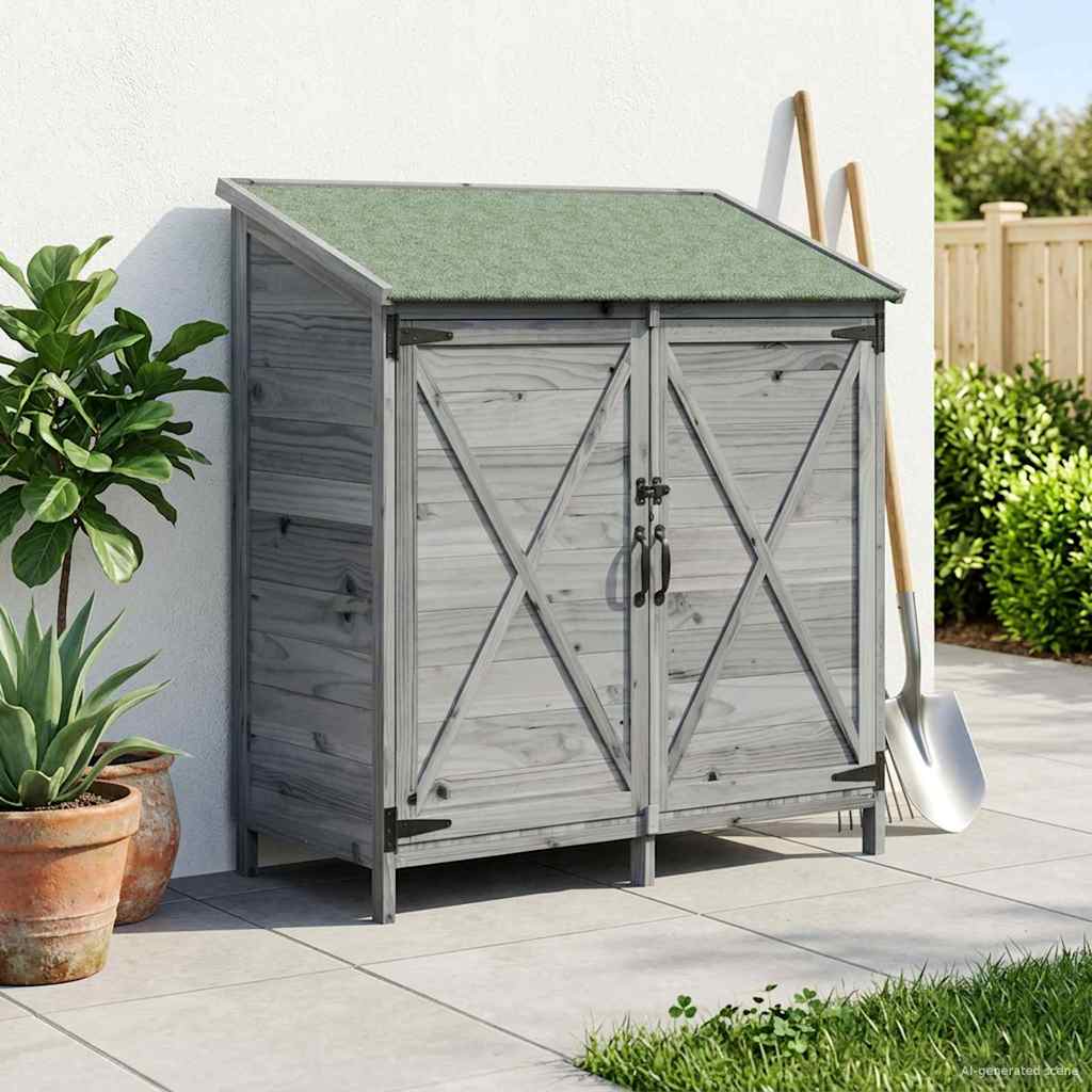 Capanno da Giardino Grigio 106 x 56 x 113,5 cm