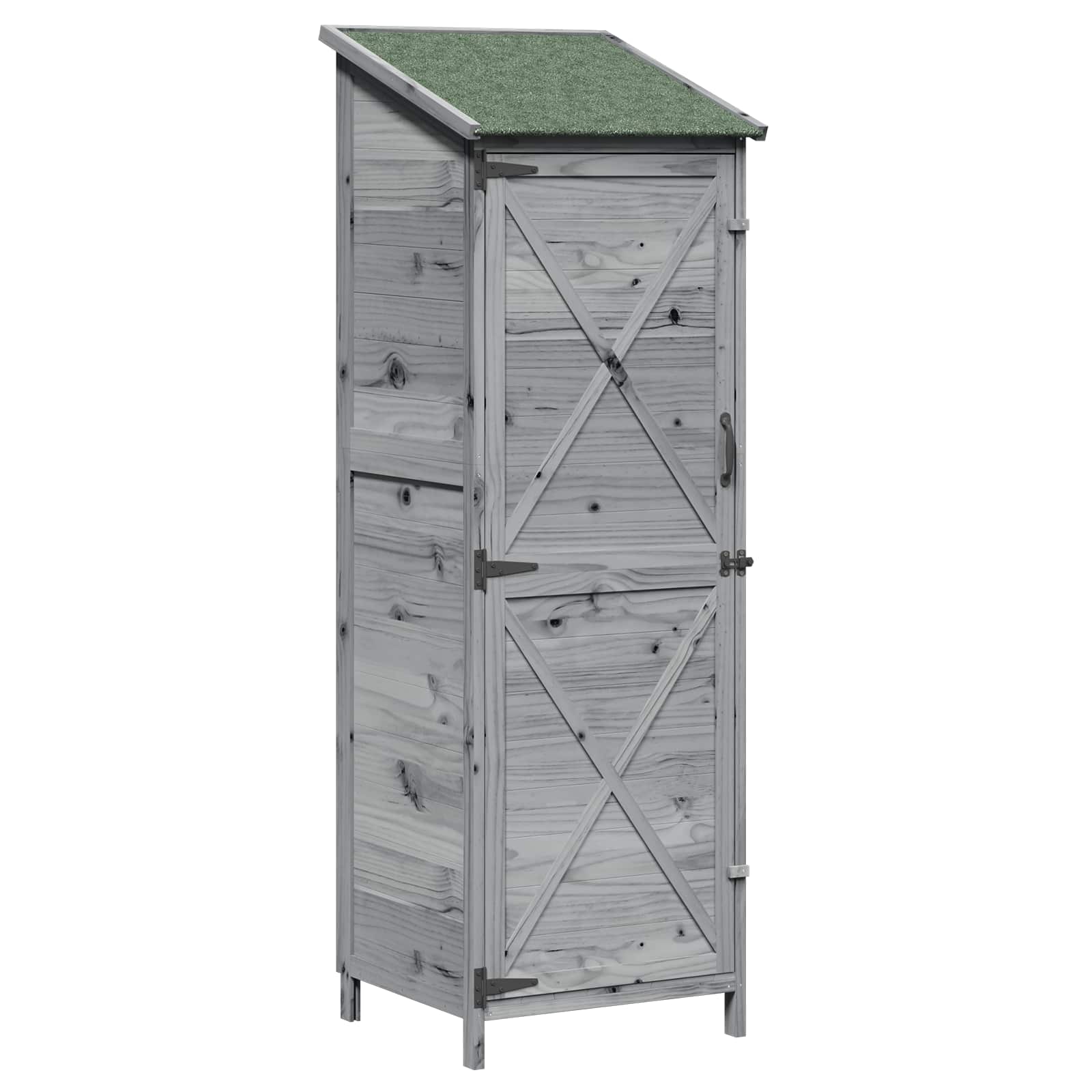Capanno da Giardino Grigio 59,5 x 56 x 176,5 cm