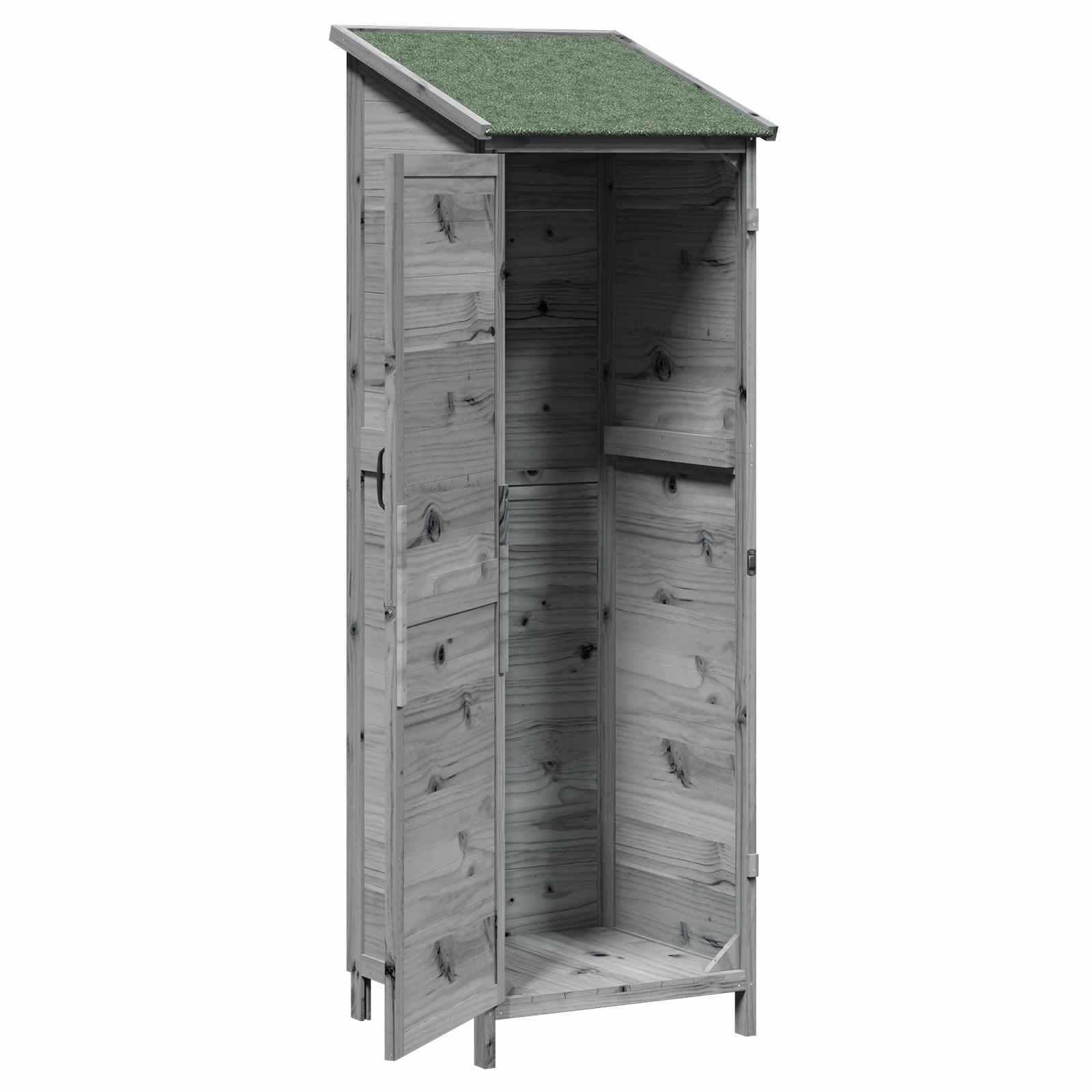 Capanno da Giardino Grigio 59,5 x 56 x 176,5 cm