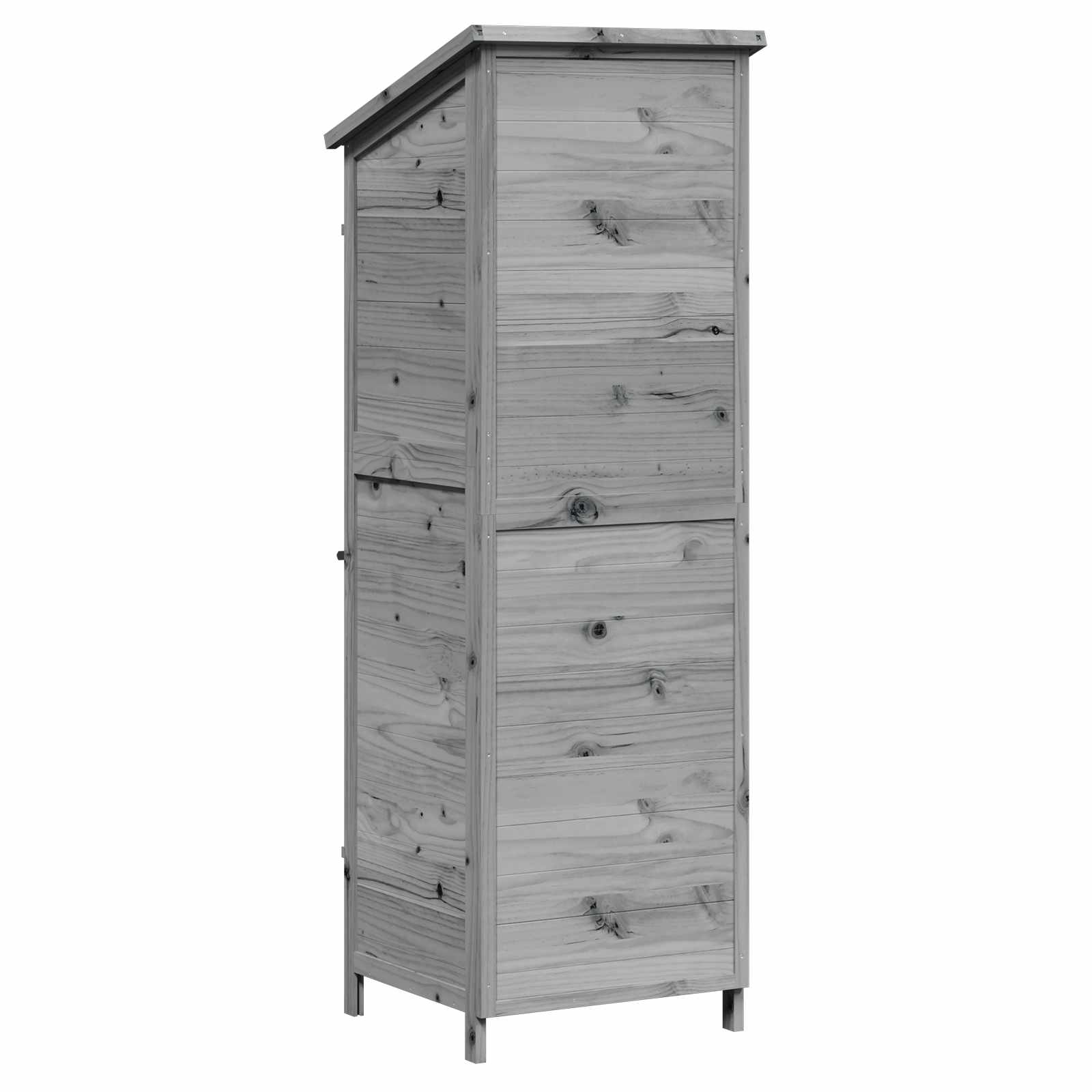 Capanno da Giardino Grigio 59,5 x 56 x 176,5 cm