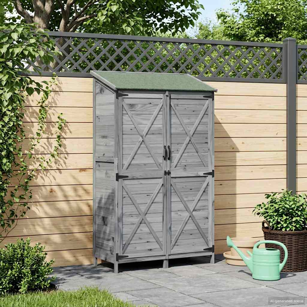 Capanno da Giardino Grigio 106 x 56 x 176,5 cm