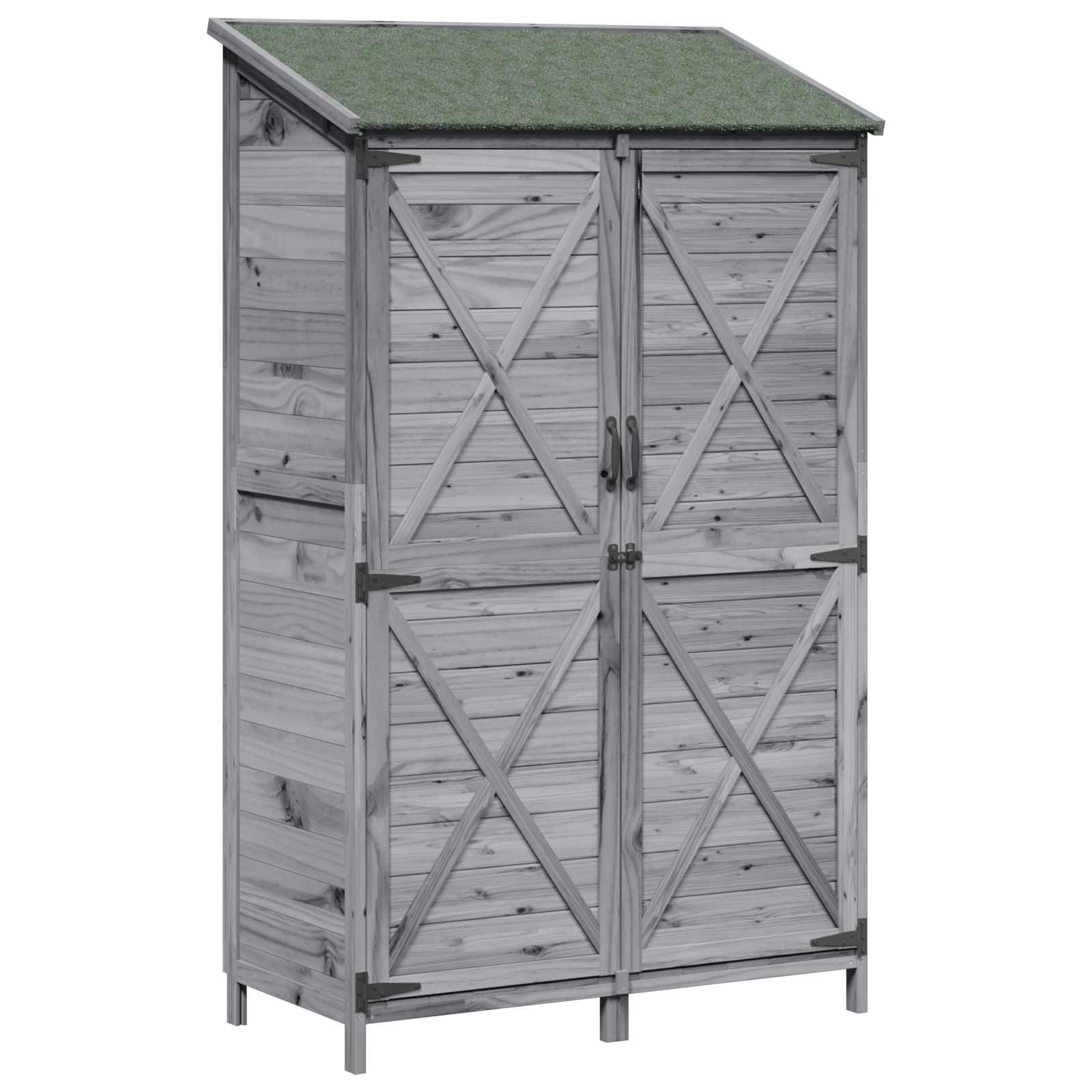 Capanno da Giardino Grigio 106 x 56 x 176,5 cm