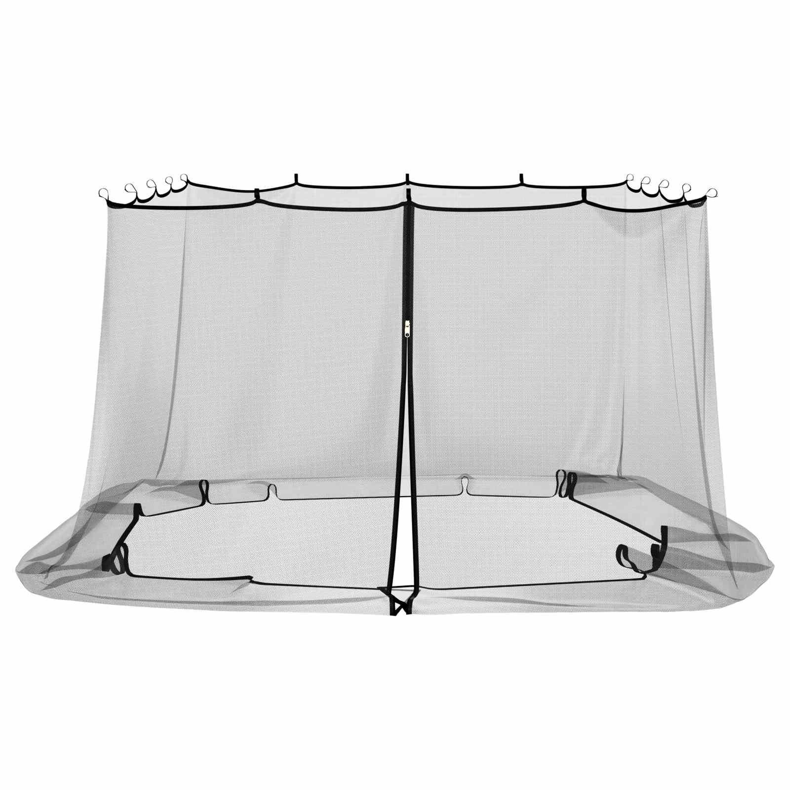 Zanzariera per gazebo 220 mesh Nero 3,6 x 3 x 2 m Poliestere