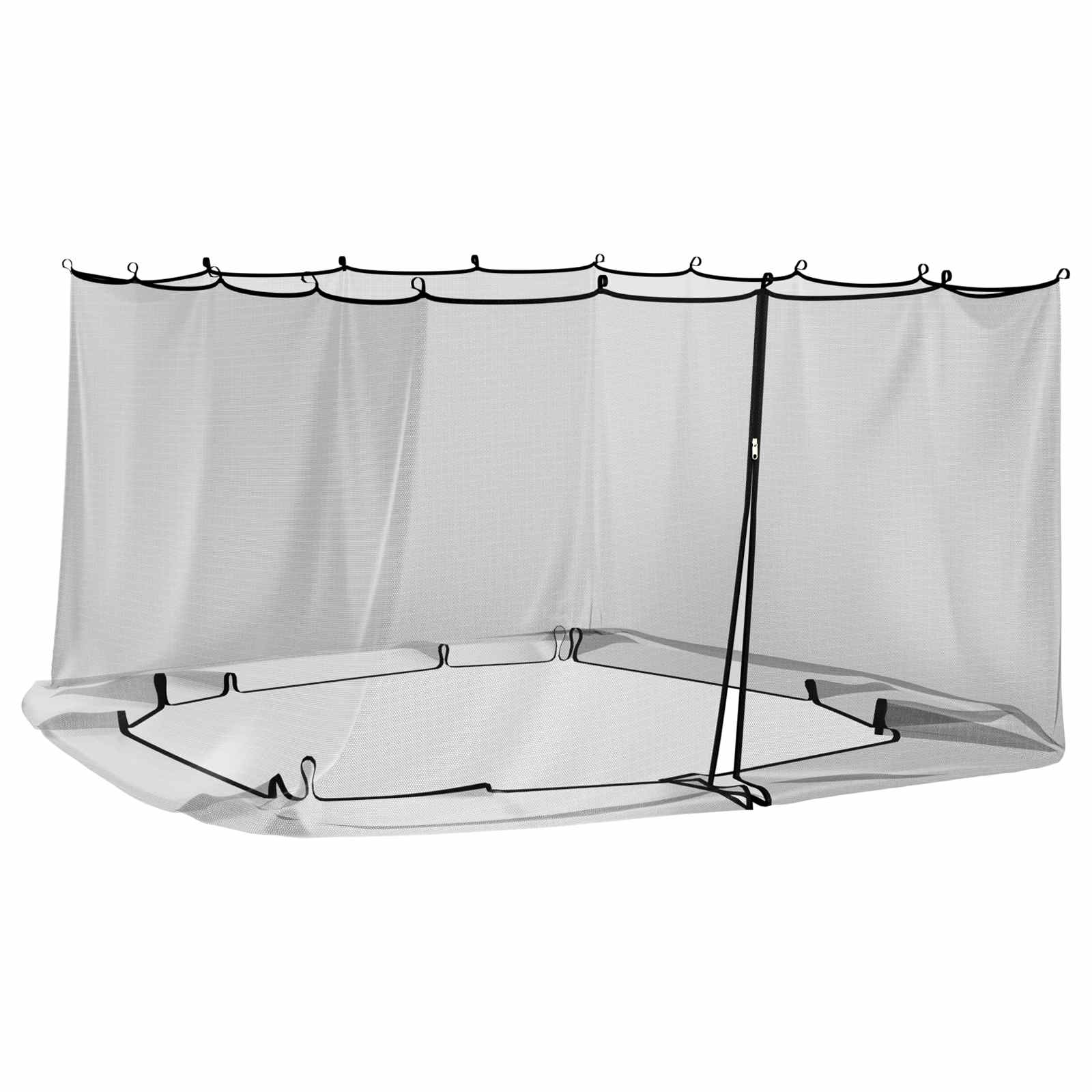 Zanzariera per gazebo 220 mesh Nero 4 x 3 x 2 cm Poliestere