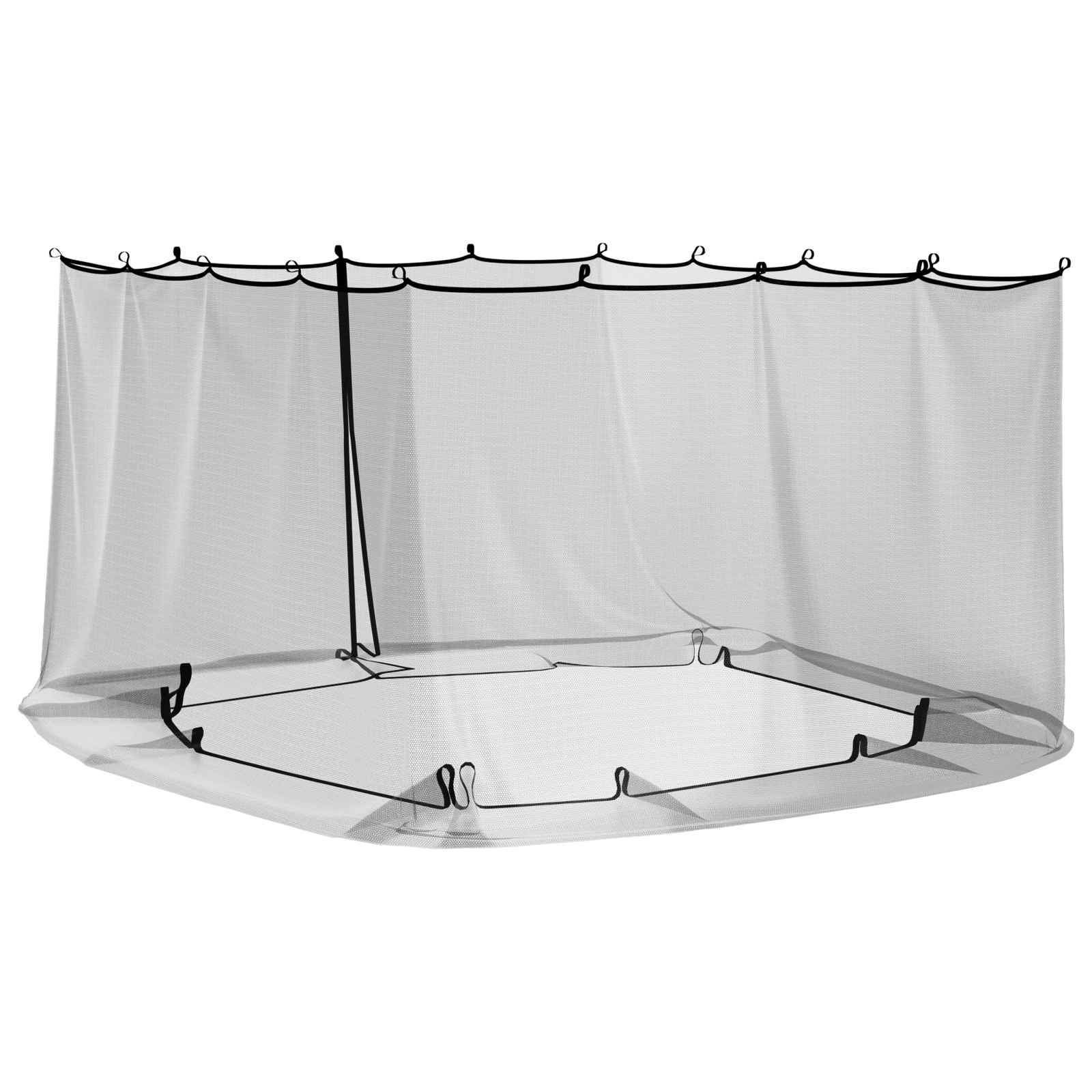 Zanzariera per gazebo 220 mesh Nero 4 x 3 x 2 cm Poliestere