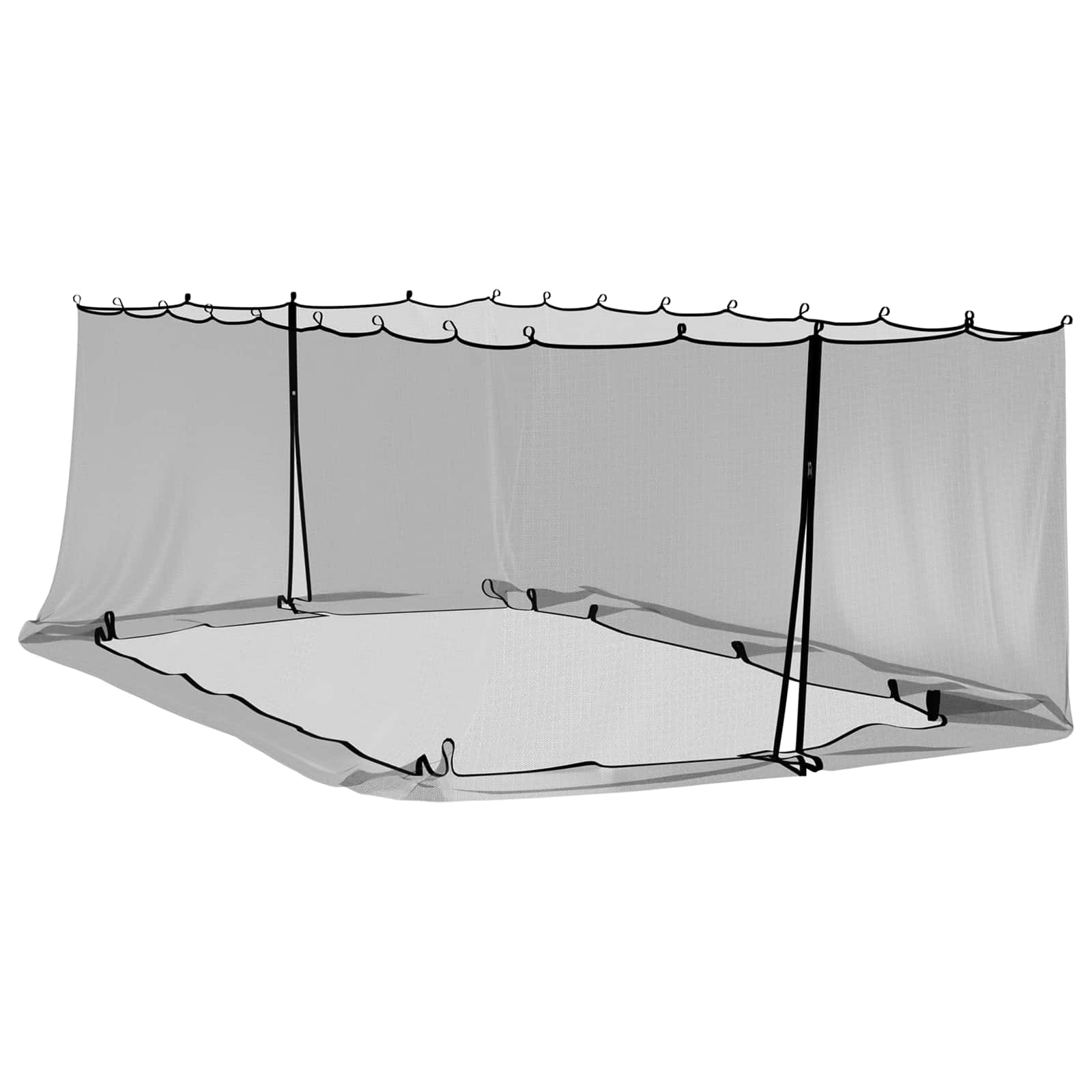 Zanzariera per gazebo 220 mesh Nero 6 x 3 x 2 m Poliestere
