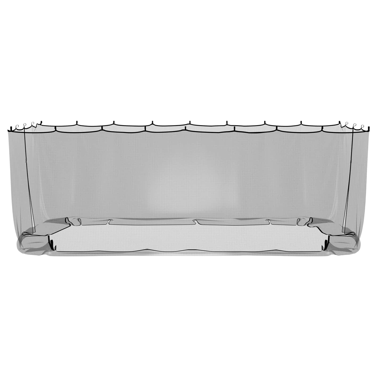 Zanzariera per gazebo 220 mesh Nero 6 x 3 x 2 m Poliestere
