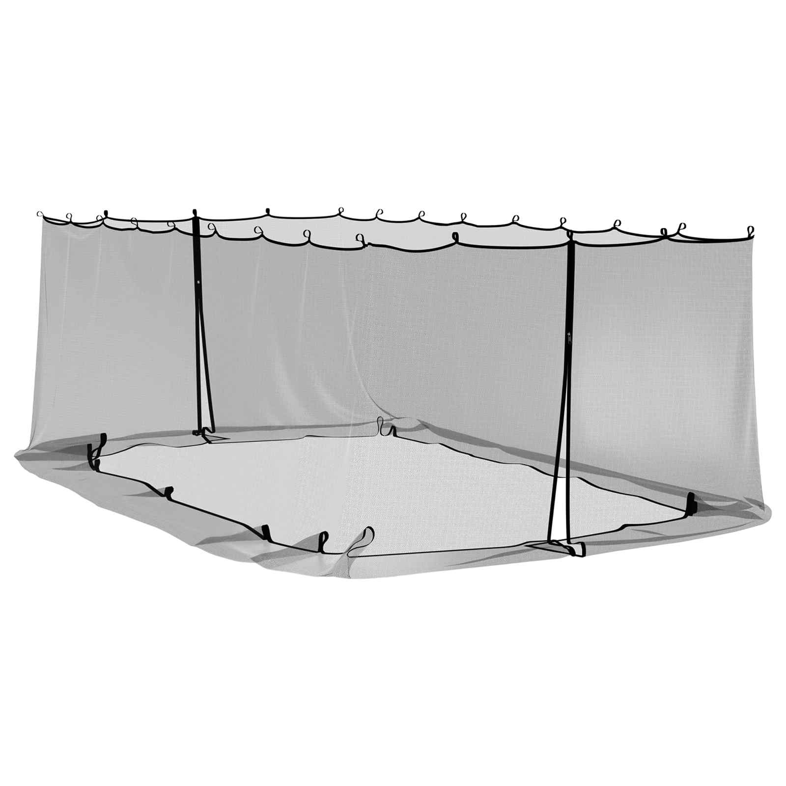 Zanzariera per gazebo 220 mesh Nero 6 x 3 x 2 m Poliestere