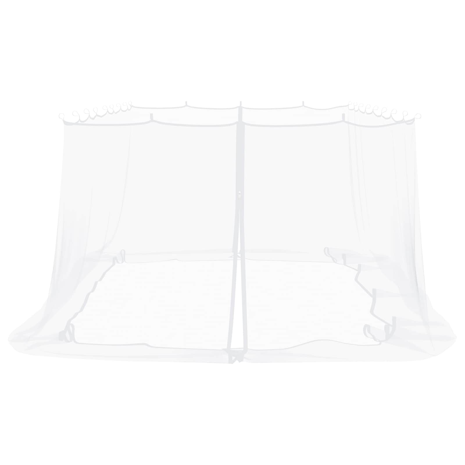 Zanzariera per gazebo 220 mesh Bianco 6 x 3 x 2 m Poliestere