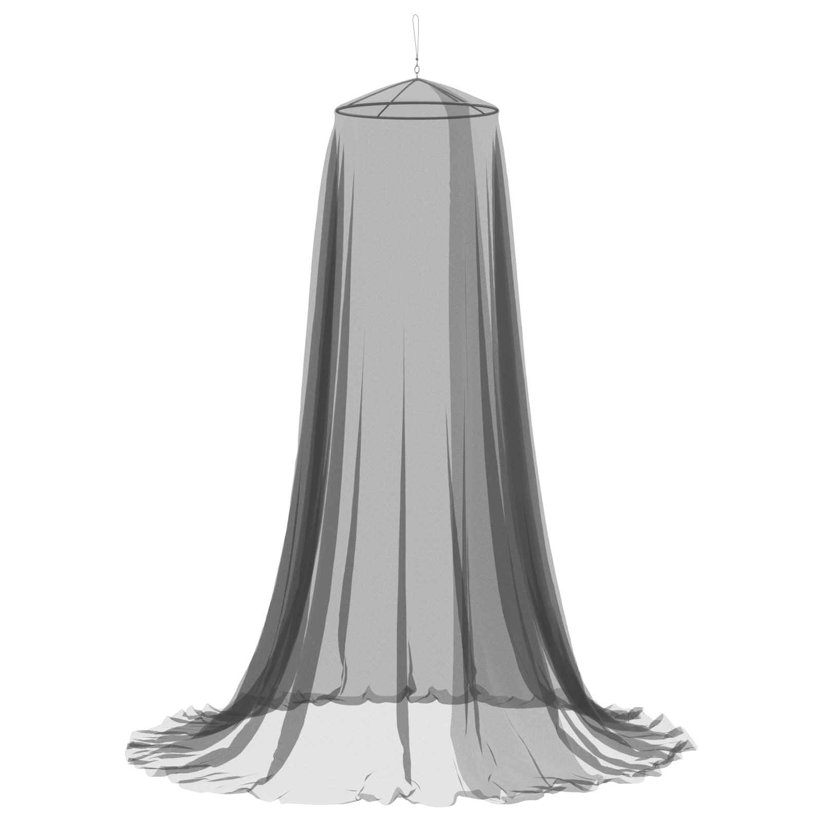 Rete per zanzare per letto 156 mesh Nero ⌀56 x 220 cm