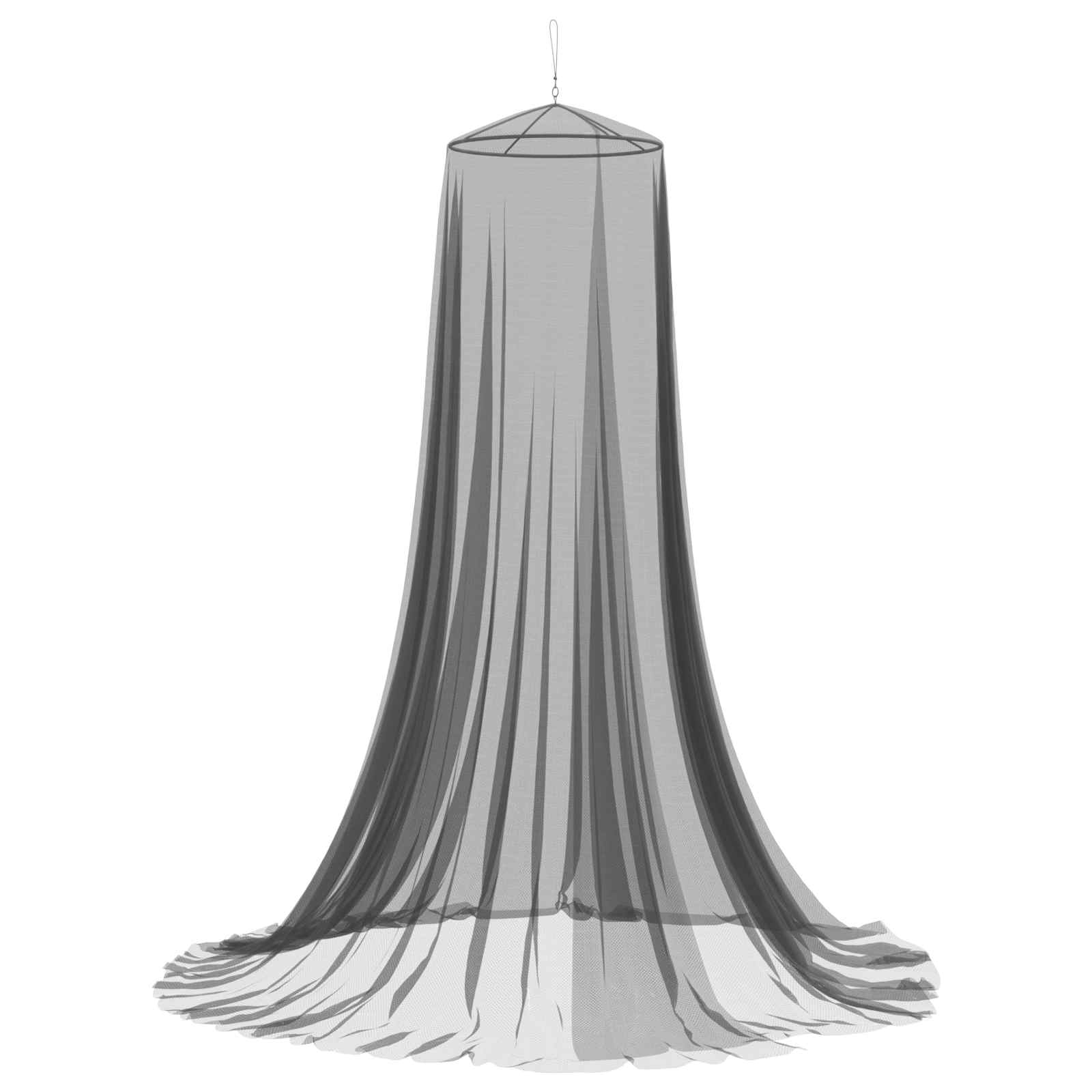 Rete per zanzare per letto 156 mesh Nero ⌀56 x 220 cm