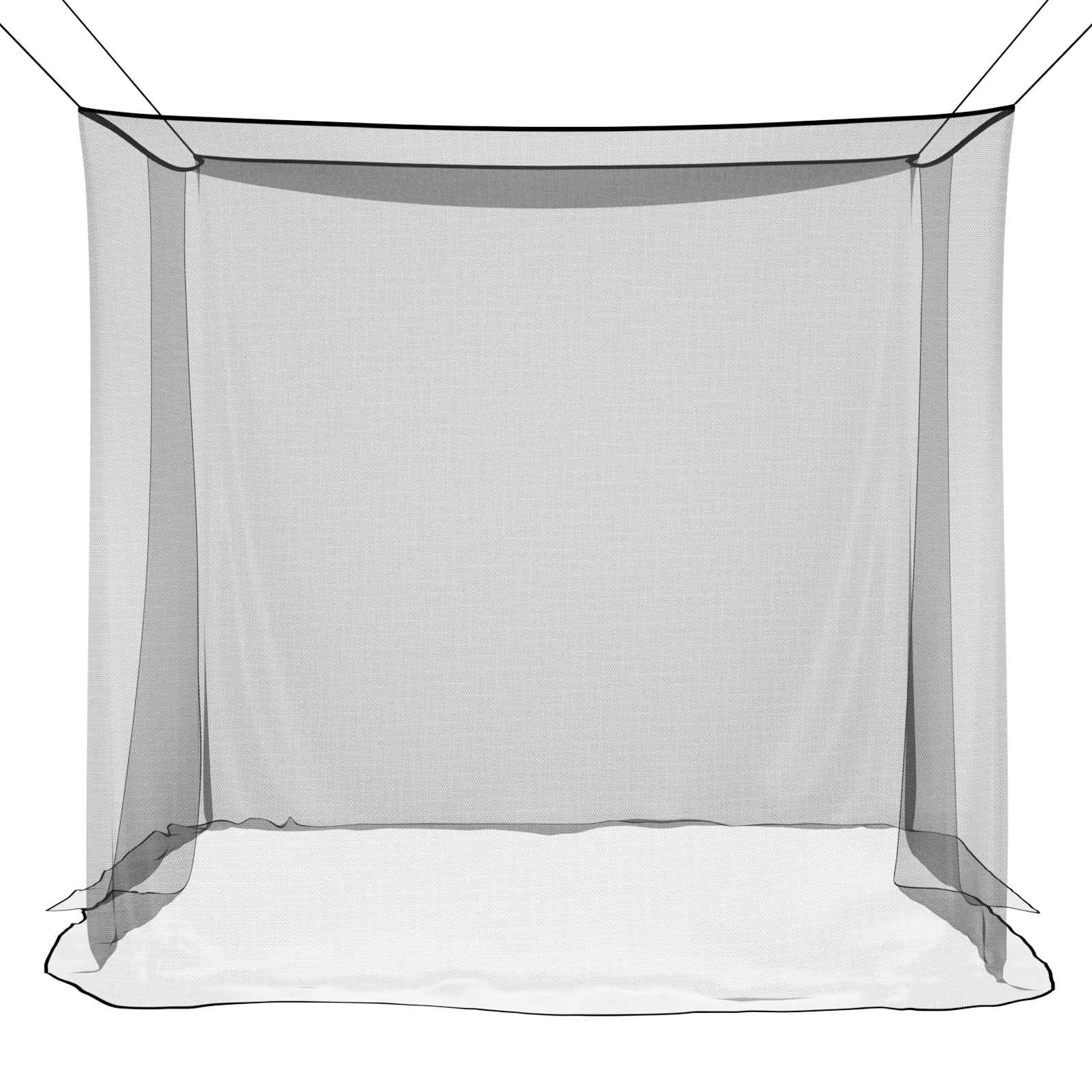 Rete per zanzare per letto 156 mesh Nero 220 x 150 x 180 cm