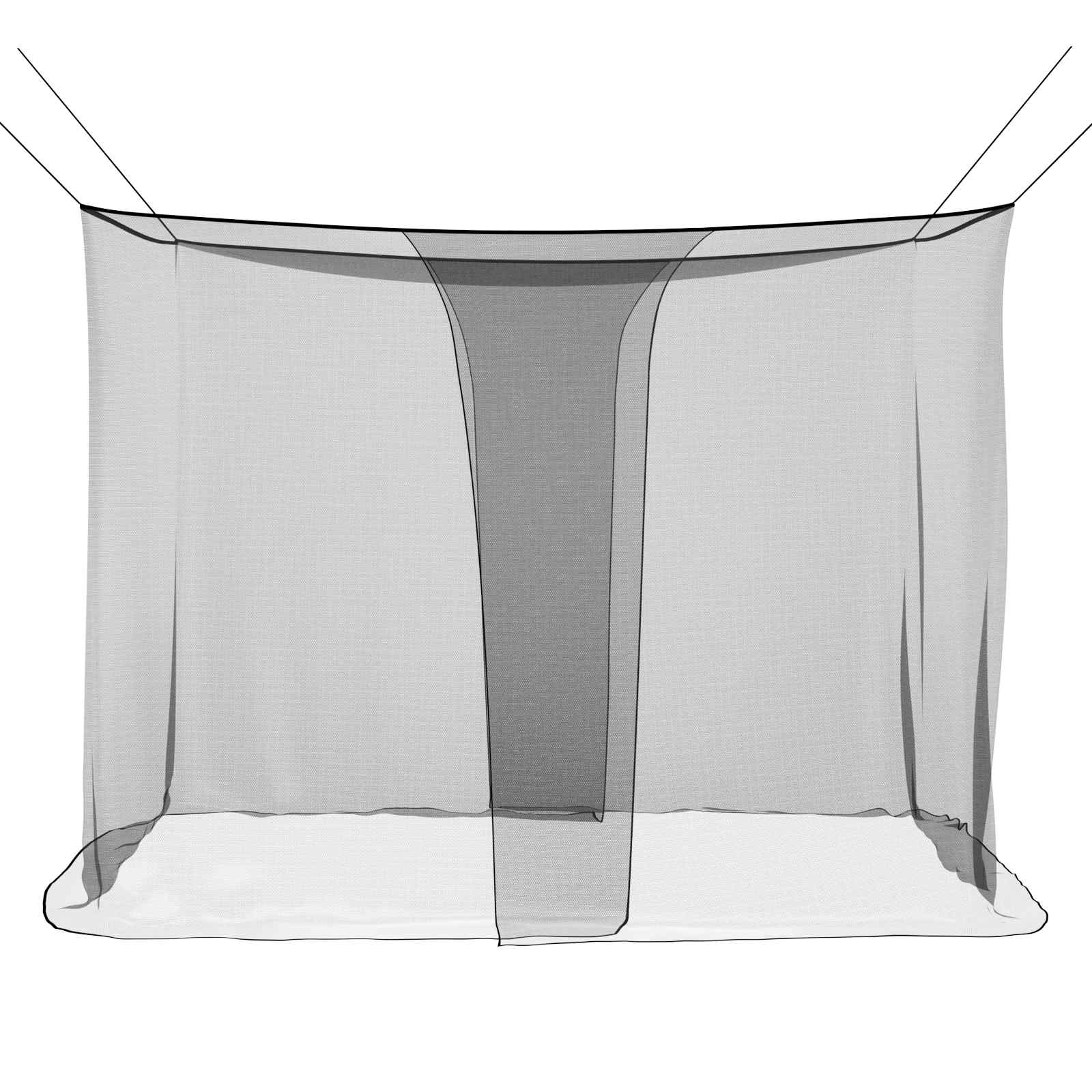 Rete per zanzare per letto 156 mesh Nero 220 x 180 x 180 cm