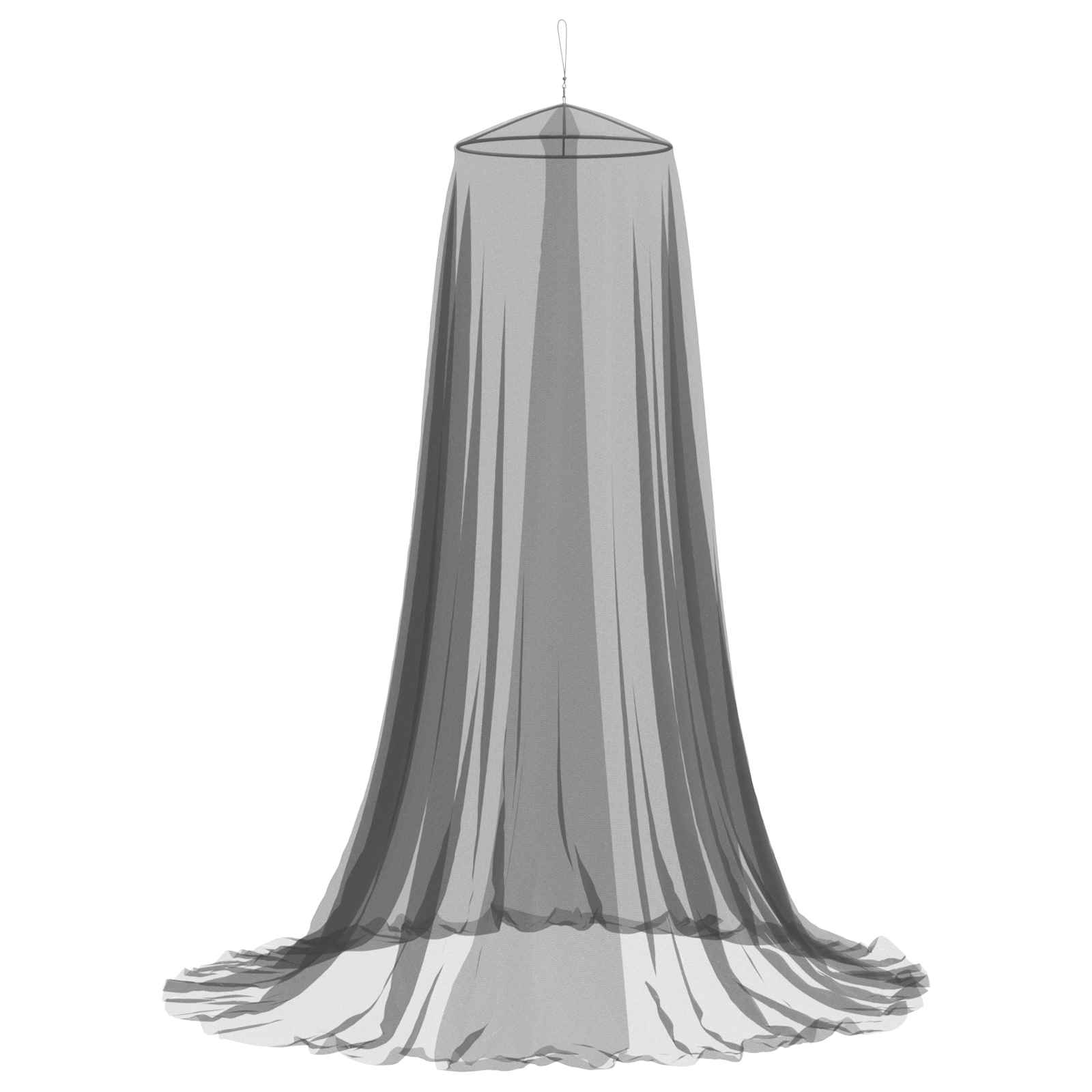 Rete per zanzare per letto 3 pz 156 mesh Nero ⌀56 x 220 cm