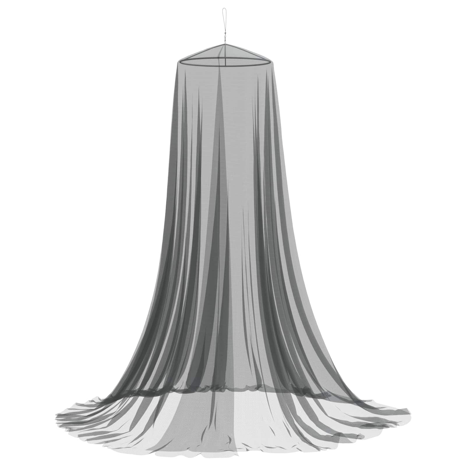 Rete per zanzare per letto 3 pz 156 mesh Nero ⌀56 x 220 cm