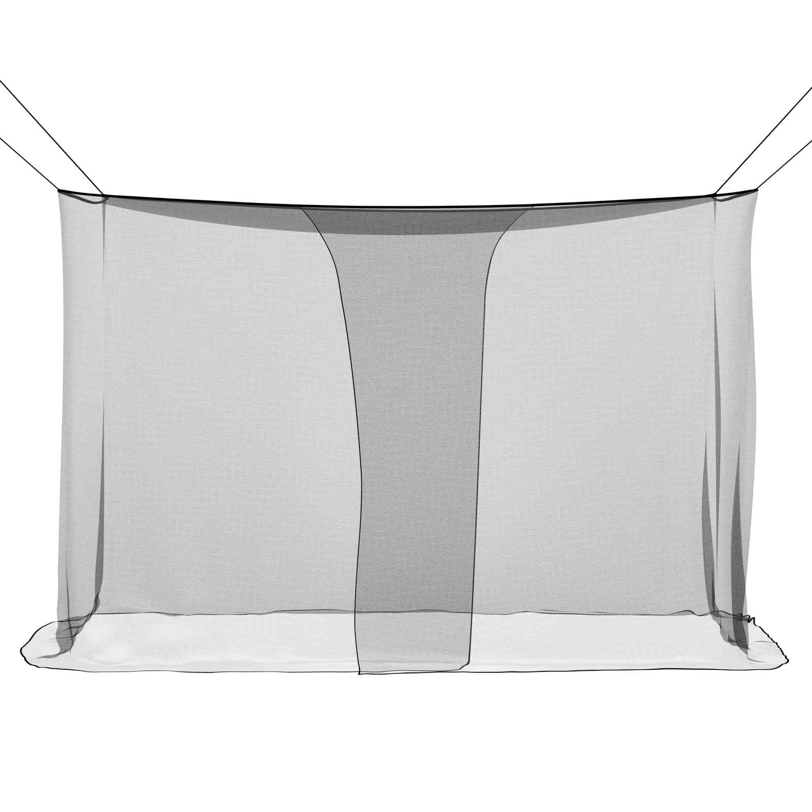 Rete per zanzare per letto 3 pz 156 mesh Nero Poliestere