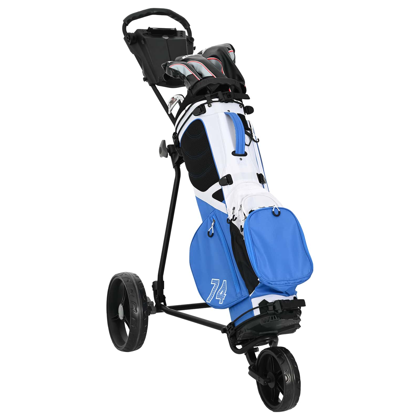 Carrello da golf Nero Ferro Pieghevole