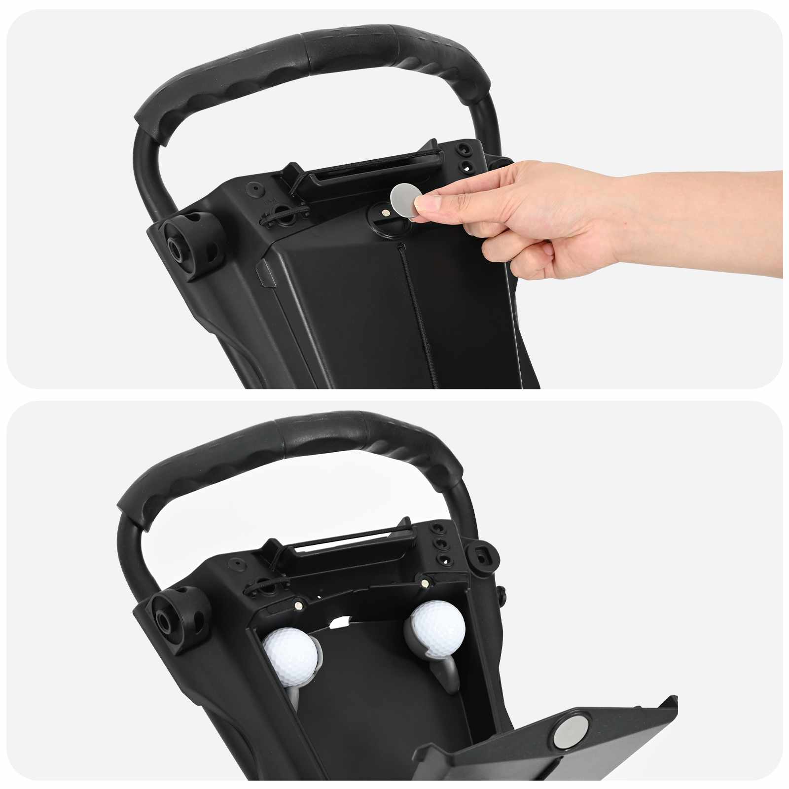Carrello da golf Nero Ferro Pieghevole
