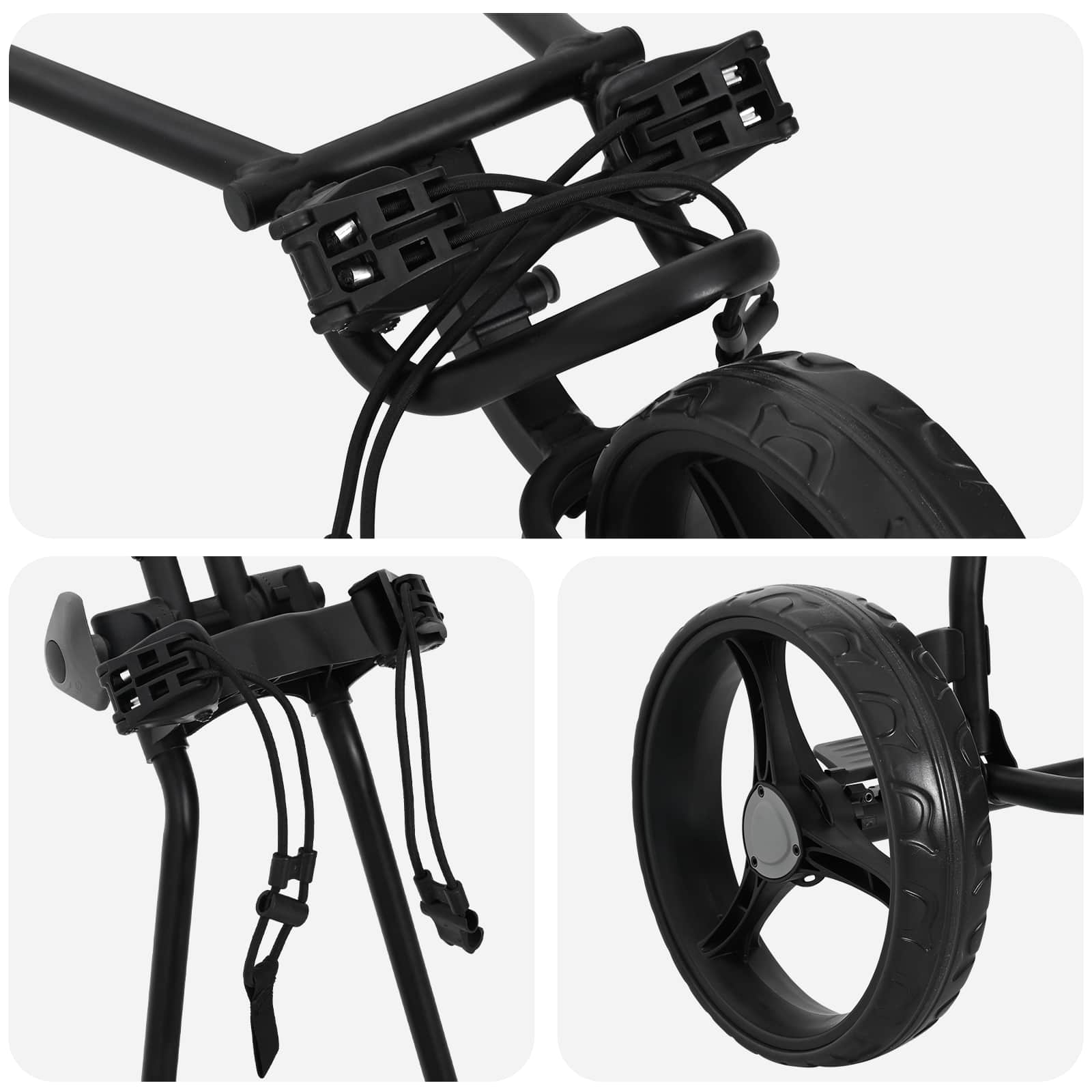 Carrello da golf Nero Ferro Pieghevole