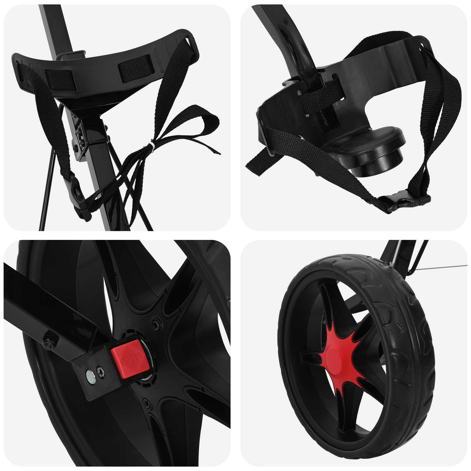 Carrello da golf Nero Ferro Pieghevole