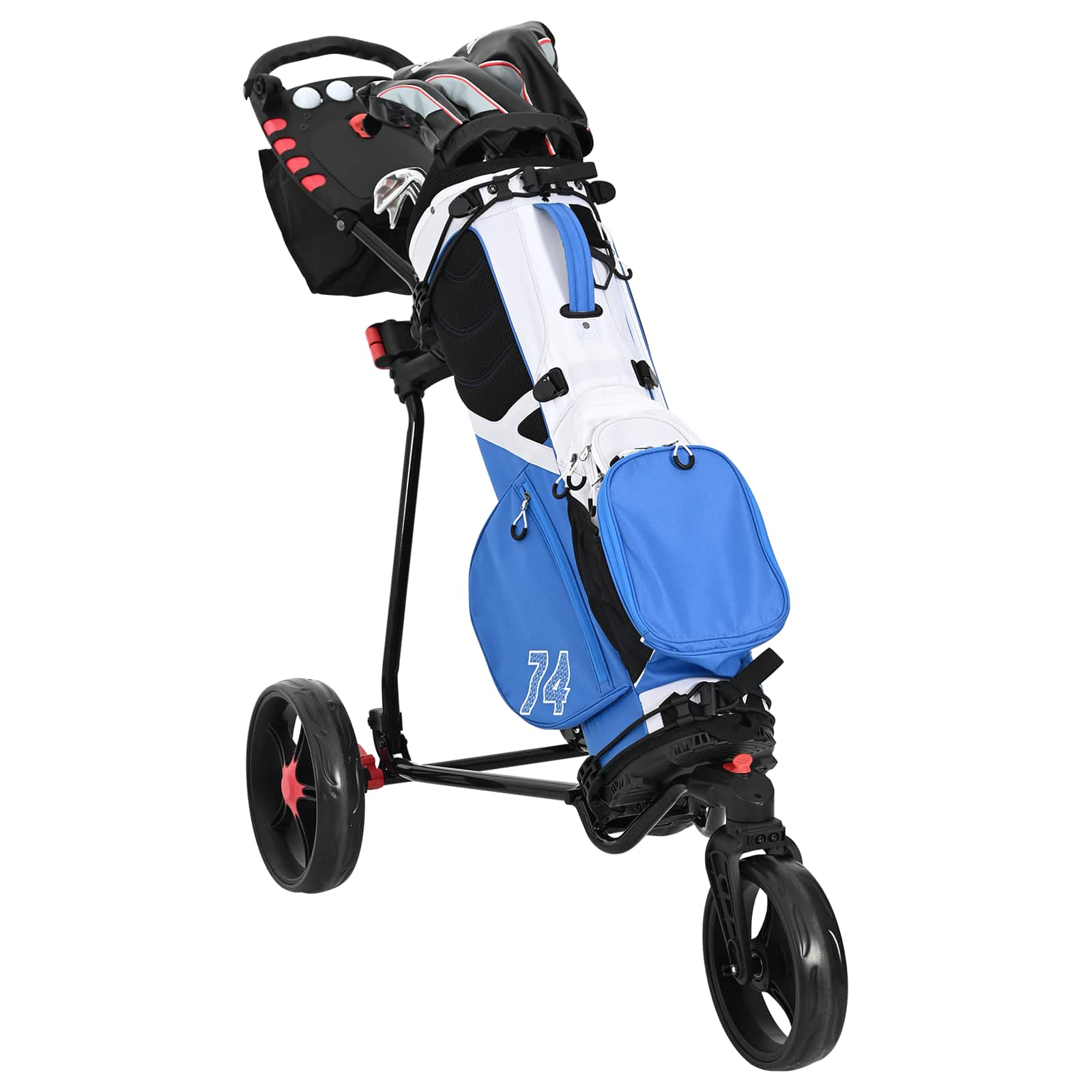 Carrello da golf Nero Ferro Pieghevole