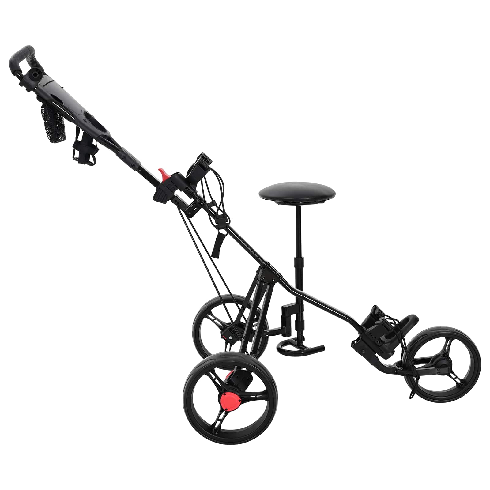 Carrello da golf con sedile Nero 95 x 69 x 114 cm Ferro