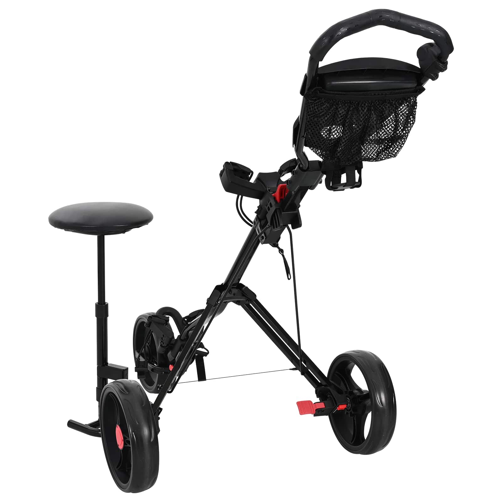 Carrello da golf con sedile Nero 95 x 69 x 114 cm Ferro