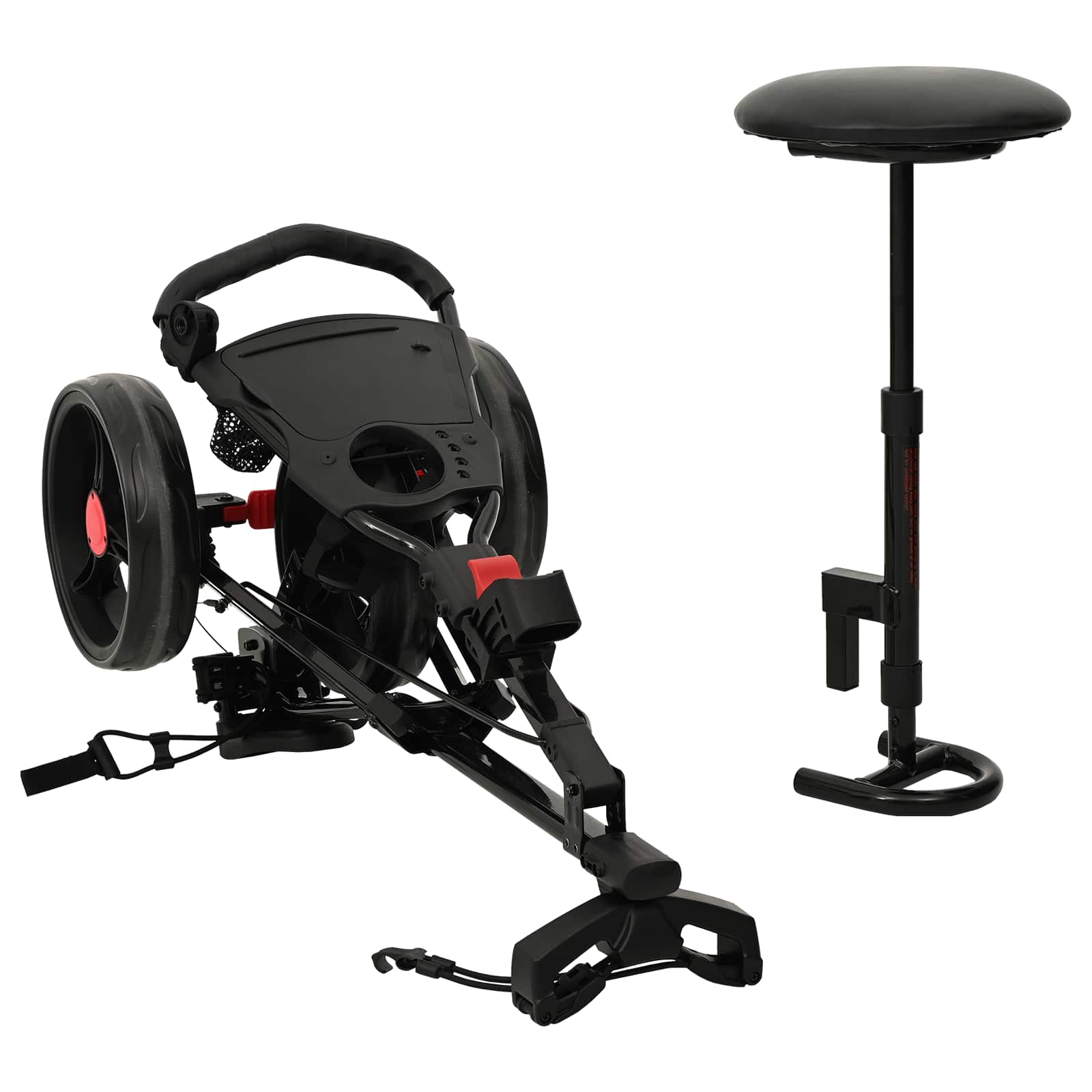 Carrello da golf con sedile Nero 95 x 69 x 114 cm Ferro