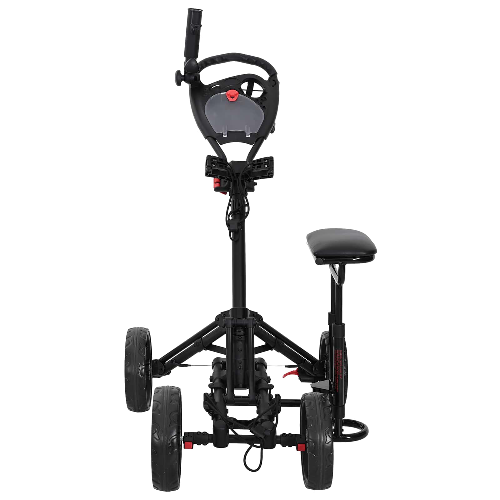Carrello da golf con sedile Nero Alluminio Pieghevole