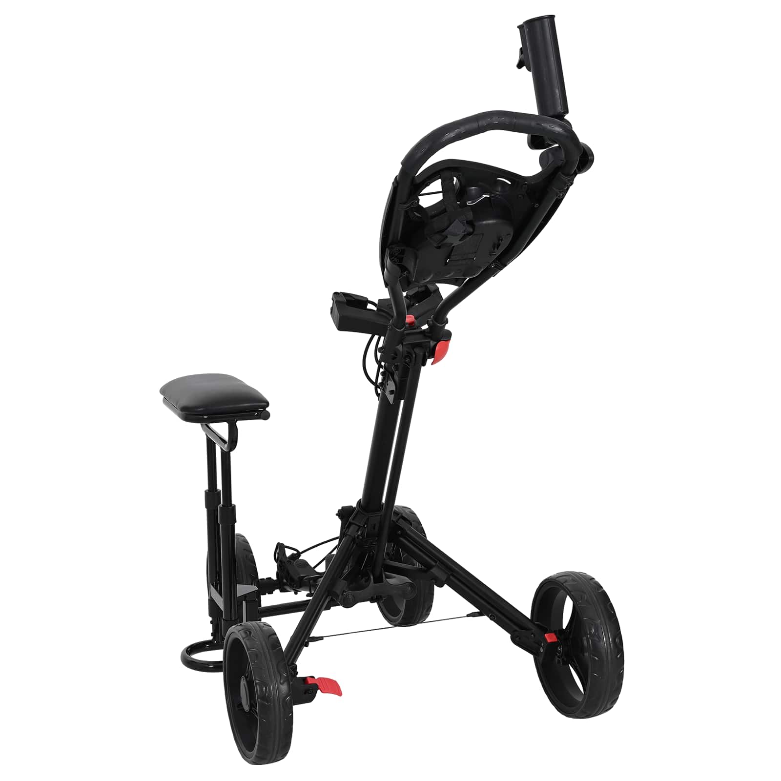 Carrello da golf con sedile Nero Alluminio Pieghevole