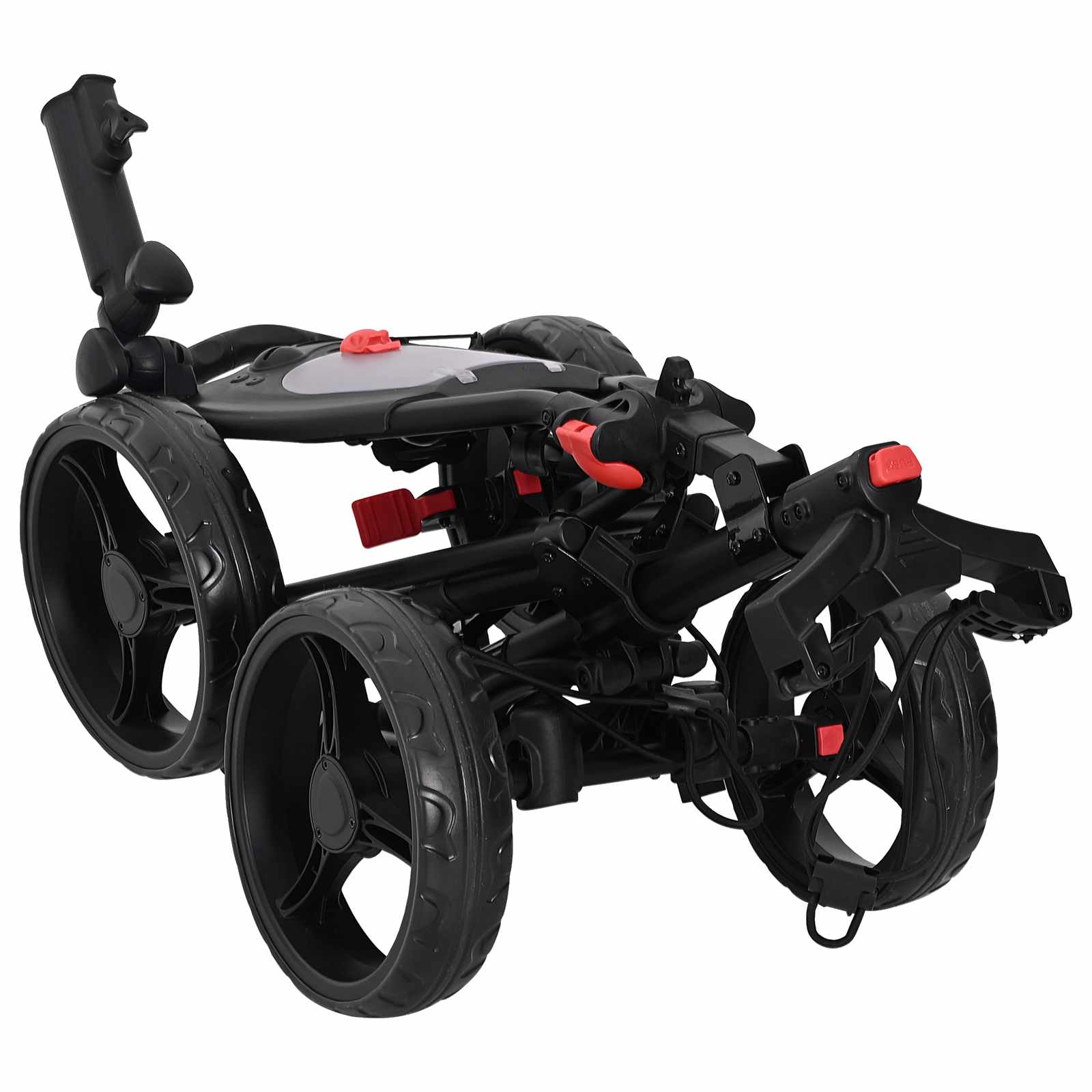 Carrello da golf con sedile Nero Alluminio Pieghevole