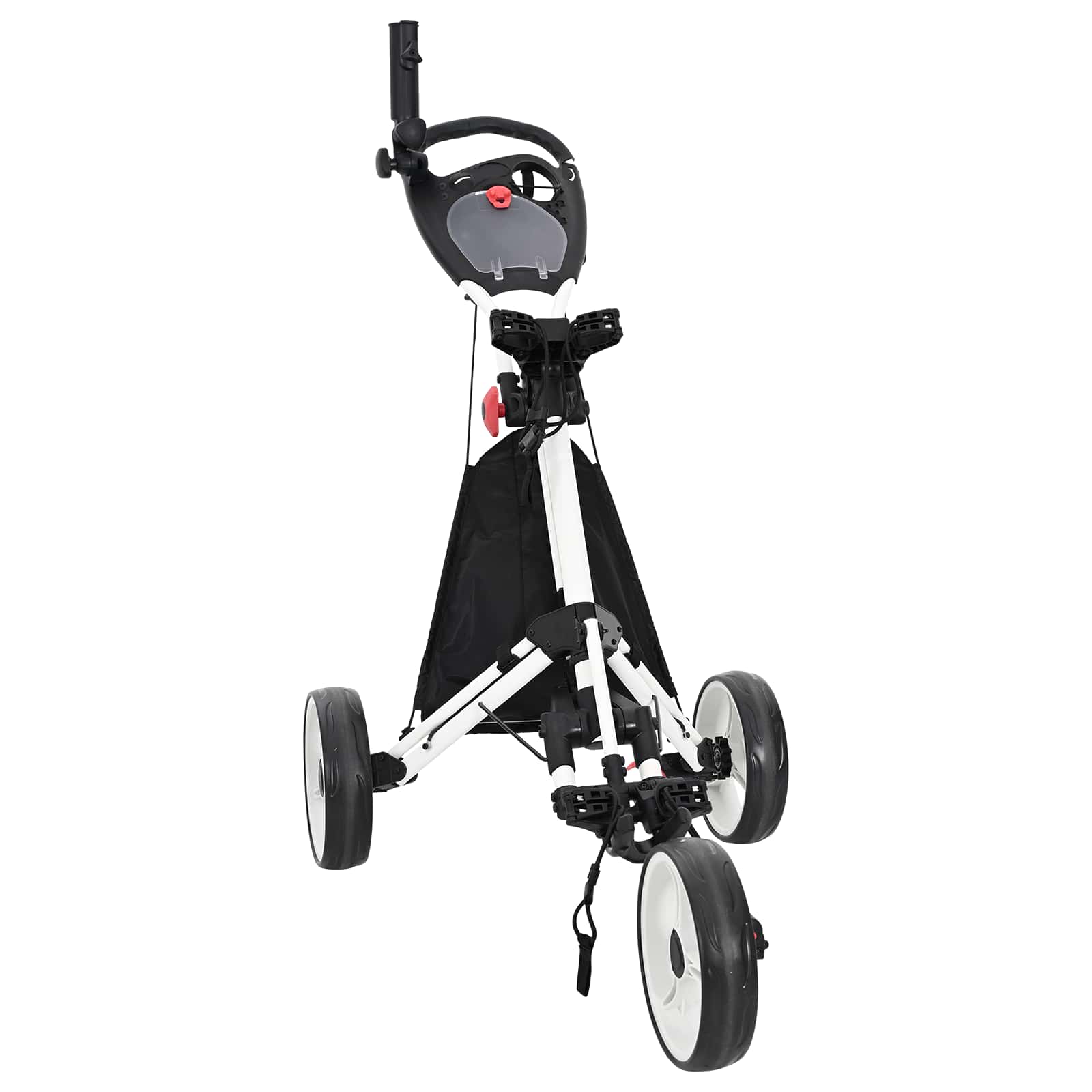 Carrello da golf Nero e Bianco Alluminio Pieghevole