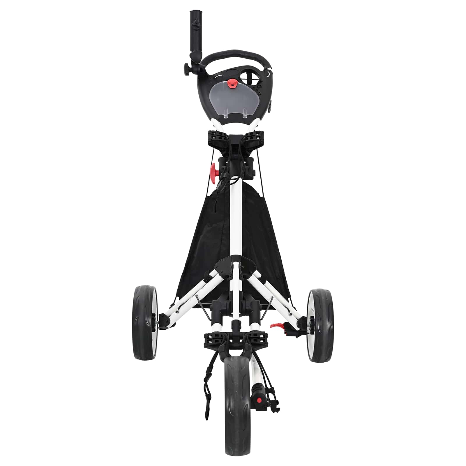 Carrello da golf Nero e Bianco Alluminio Pieghevole