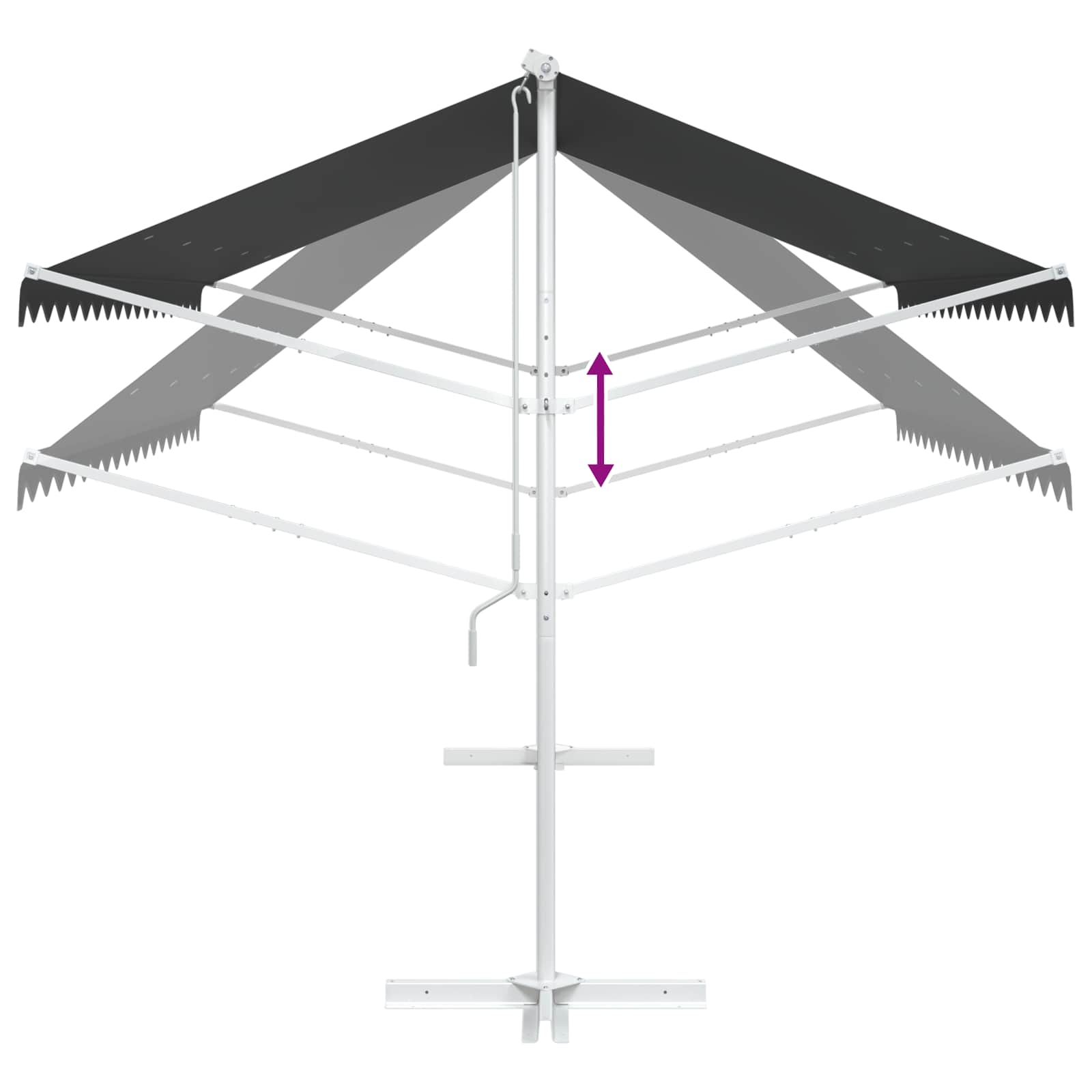 Tenda autoportante 4 × 3 m Poliestere Antracite