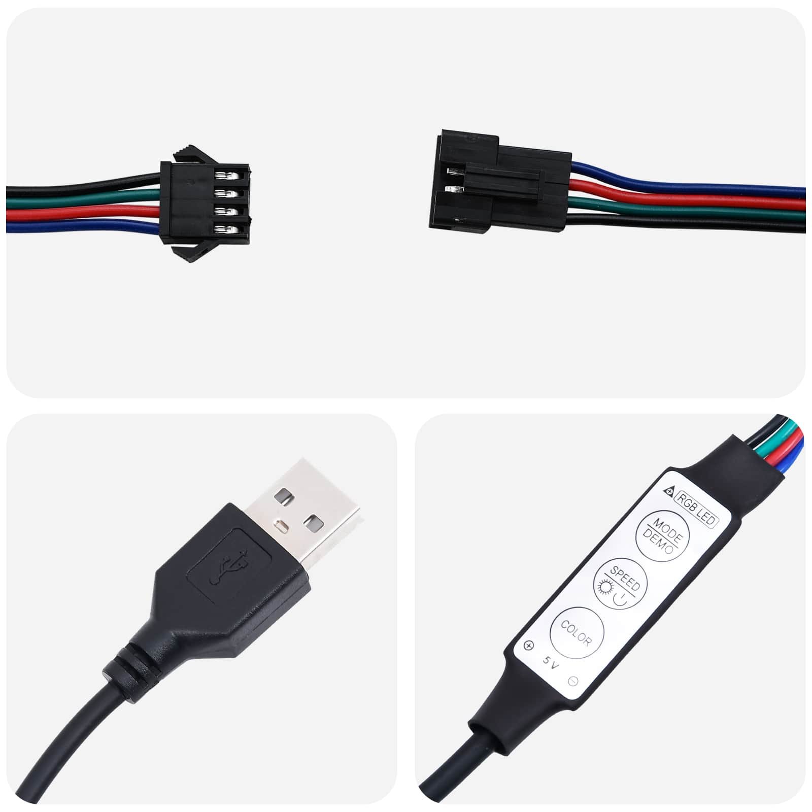 Striscia LED 55 cm Multicolore PVC