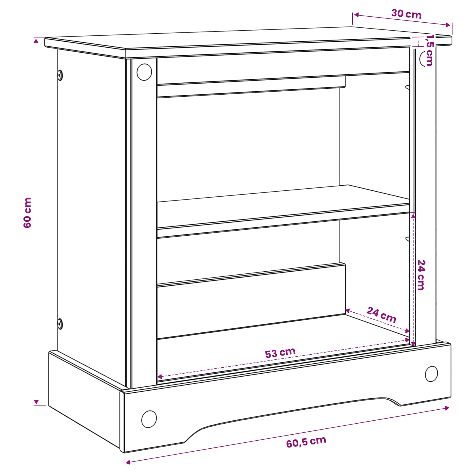 Supporto per Acquario CORONA Bianco e marrone 60,5 x 30 x 60 cm