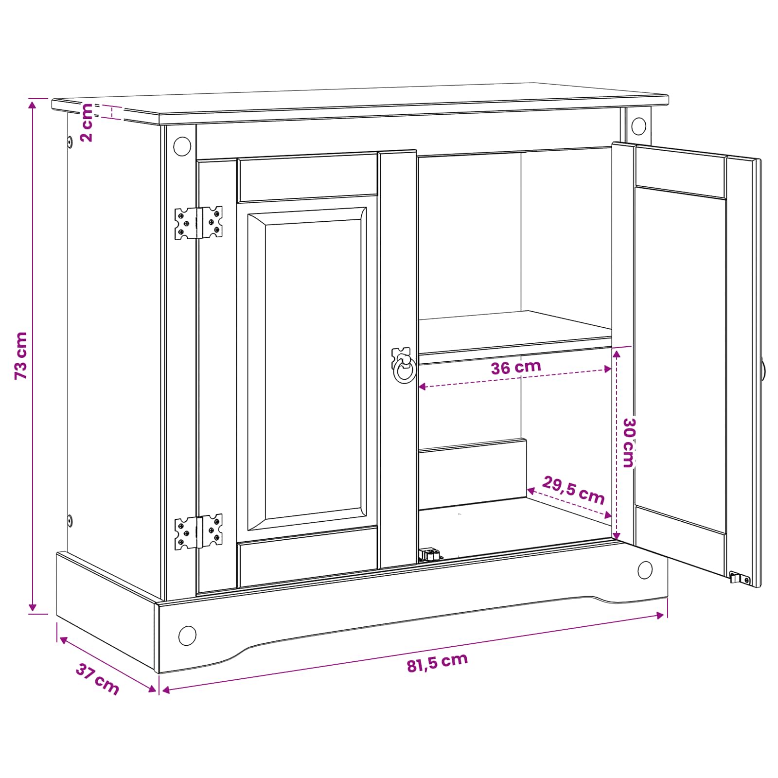 Supporto per Acquario CORONA Marrone 81,5 x 37 x 73 cm 250 kg