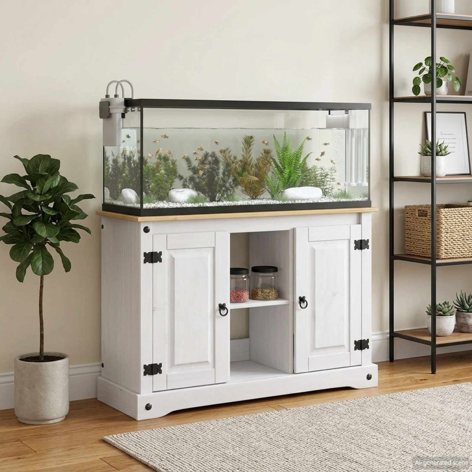 Supporto per Acquario CORONA Bianco e marrone 300 kg