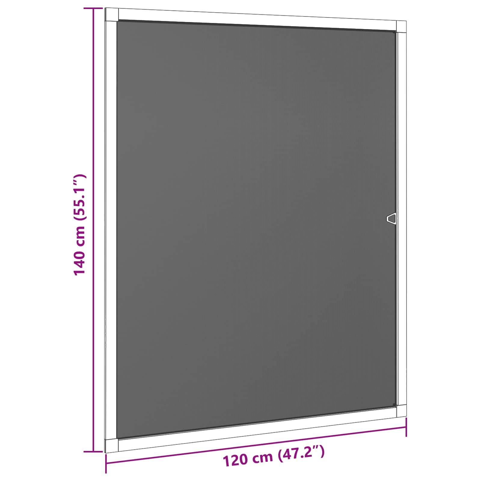 Zanzariera per finestre Marrone 120 x 140 cm